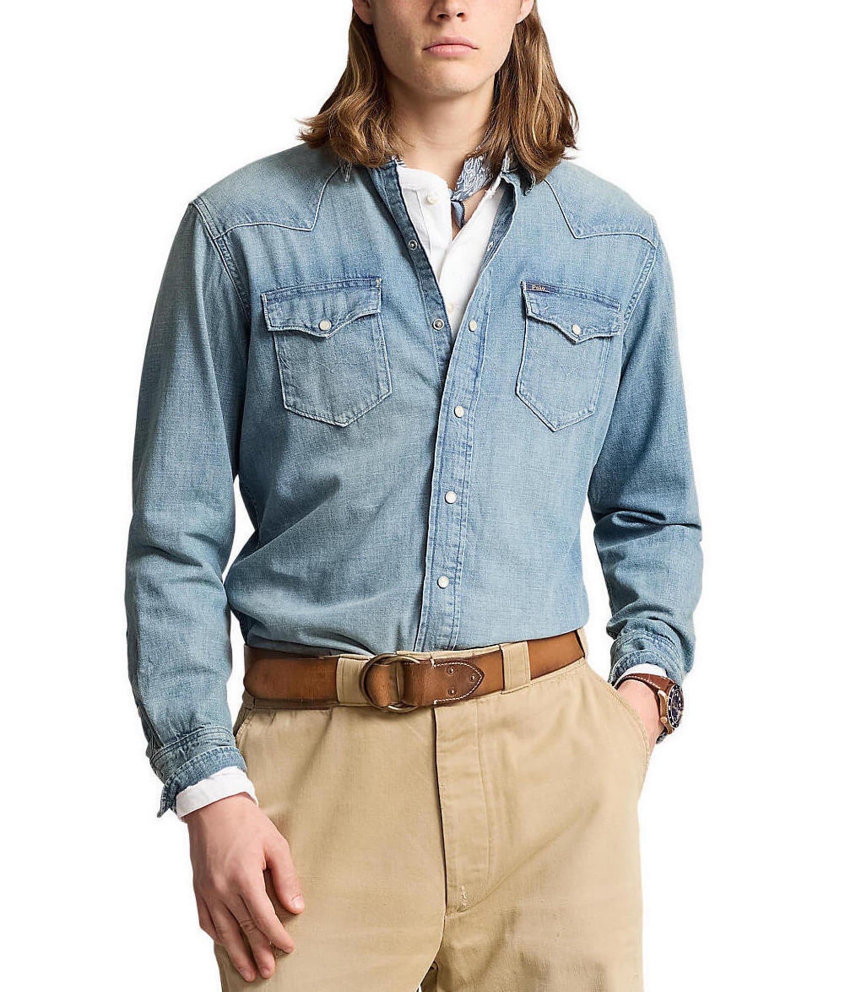 Polo Ralph Lauren Classic-Fit Long-Sleeve Western Shirt