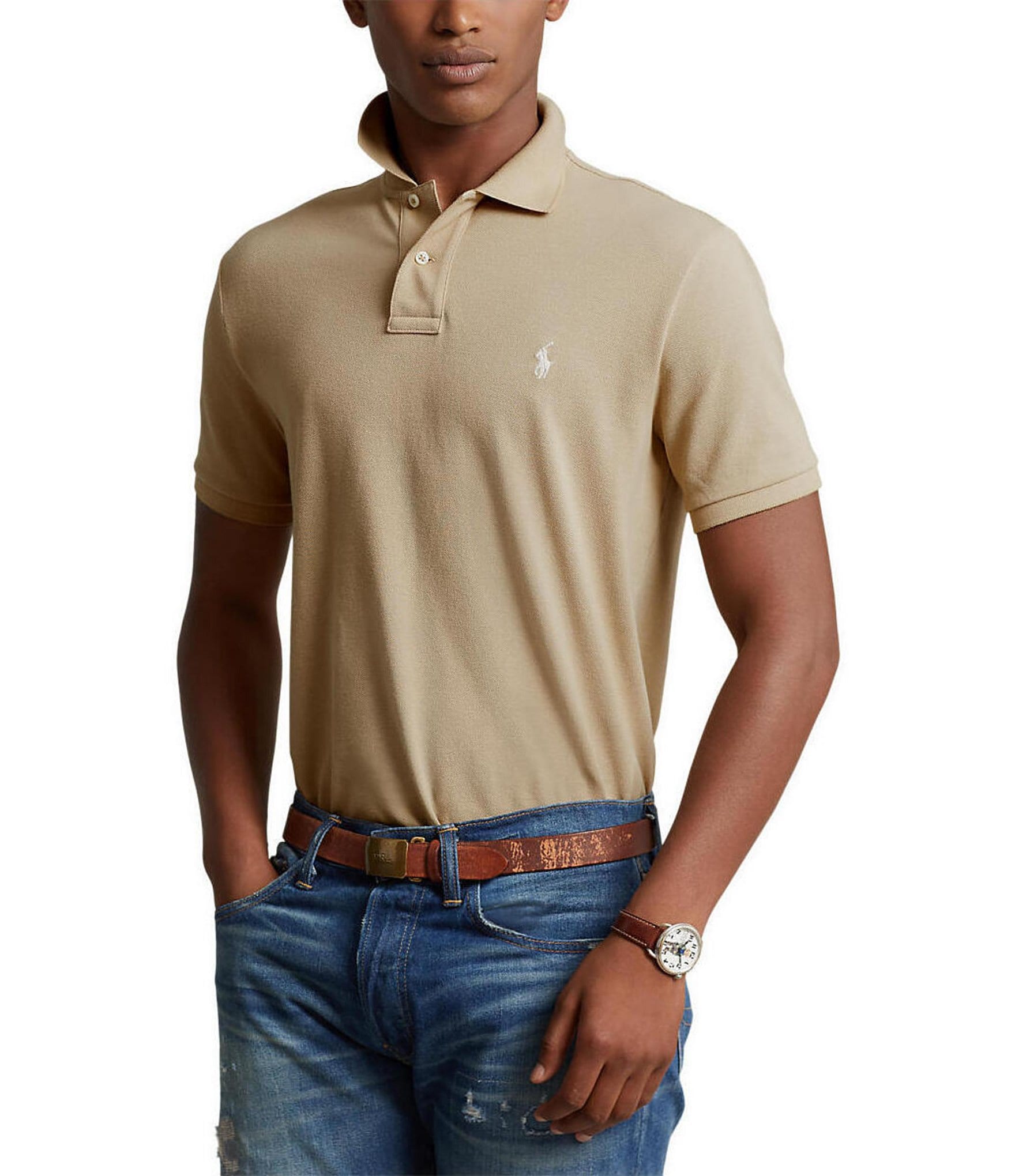 Polo Ralph Lauren Classic-Fit Mesh Short-Sleeve Polo Shirt | Dillard's