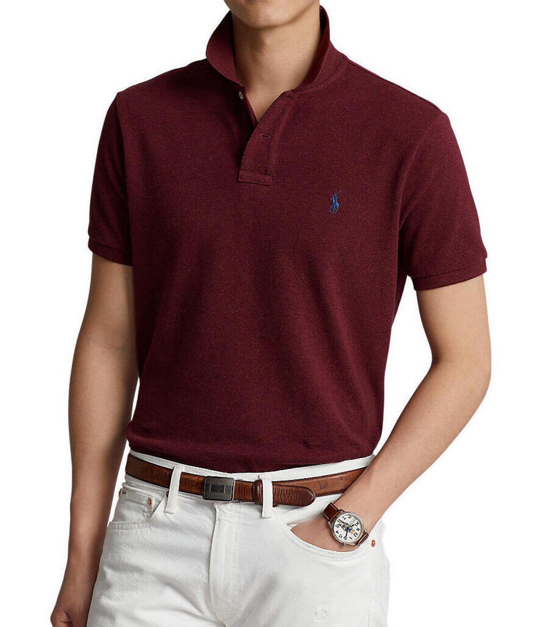Polo Ralph Lauren Classic-Fit Mesh Short-Sleeve Polo Shirt | Dillard's