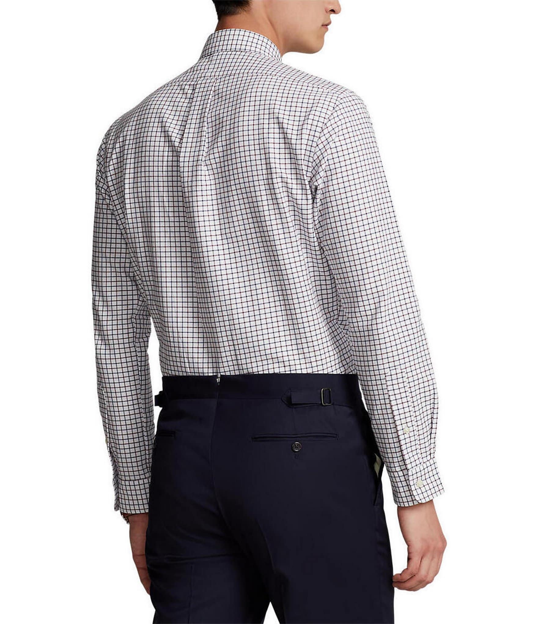 Polo Ralph Lauren Classic-Fit Mini Check Oxford Long Sleeve Woven Shirt