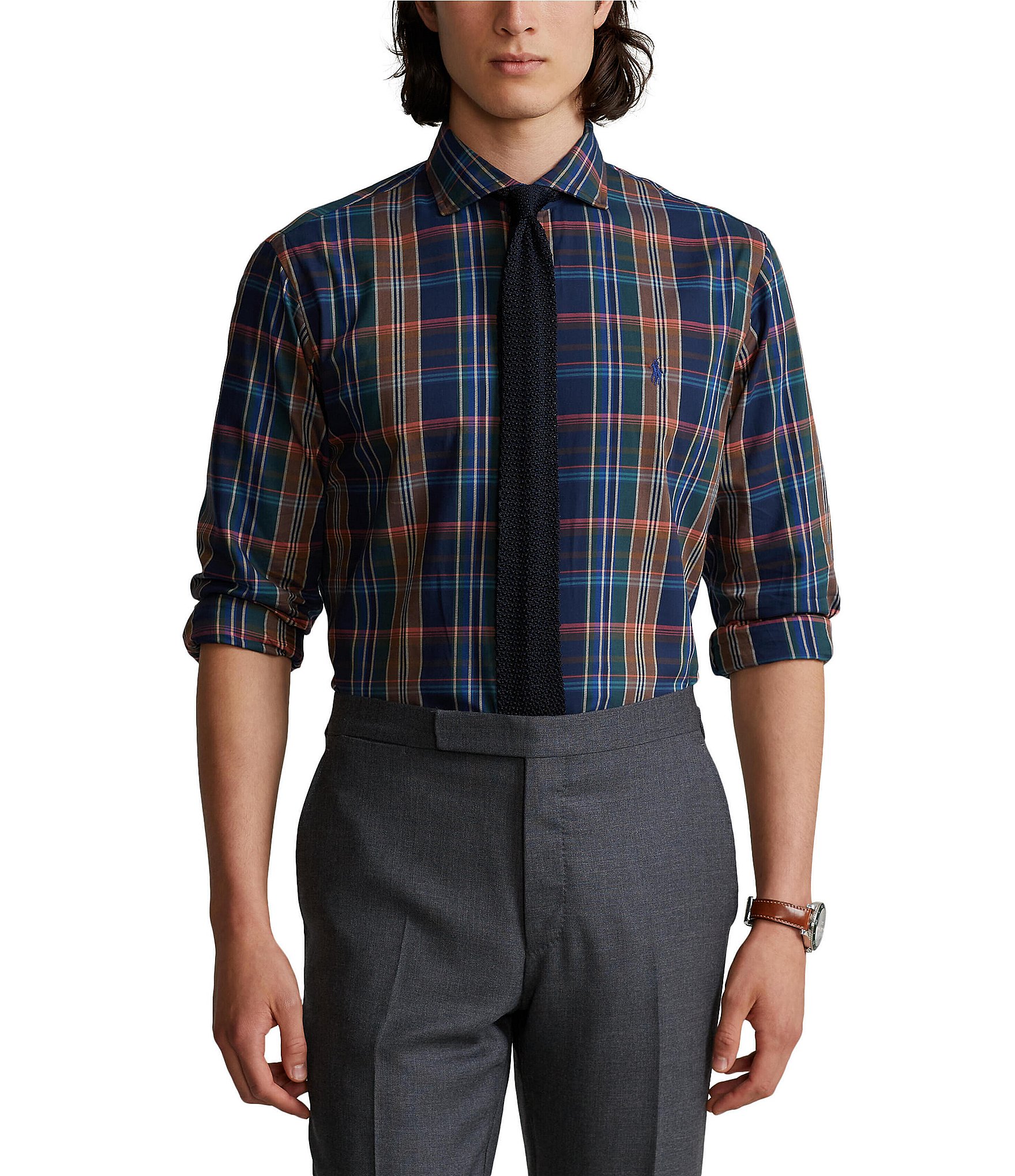 polo ralph lauren classic fit plaid twill shirt