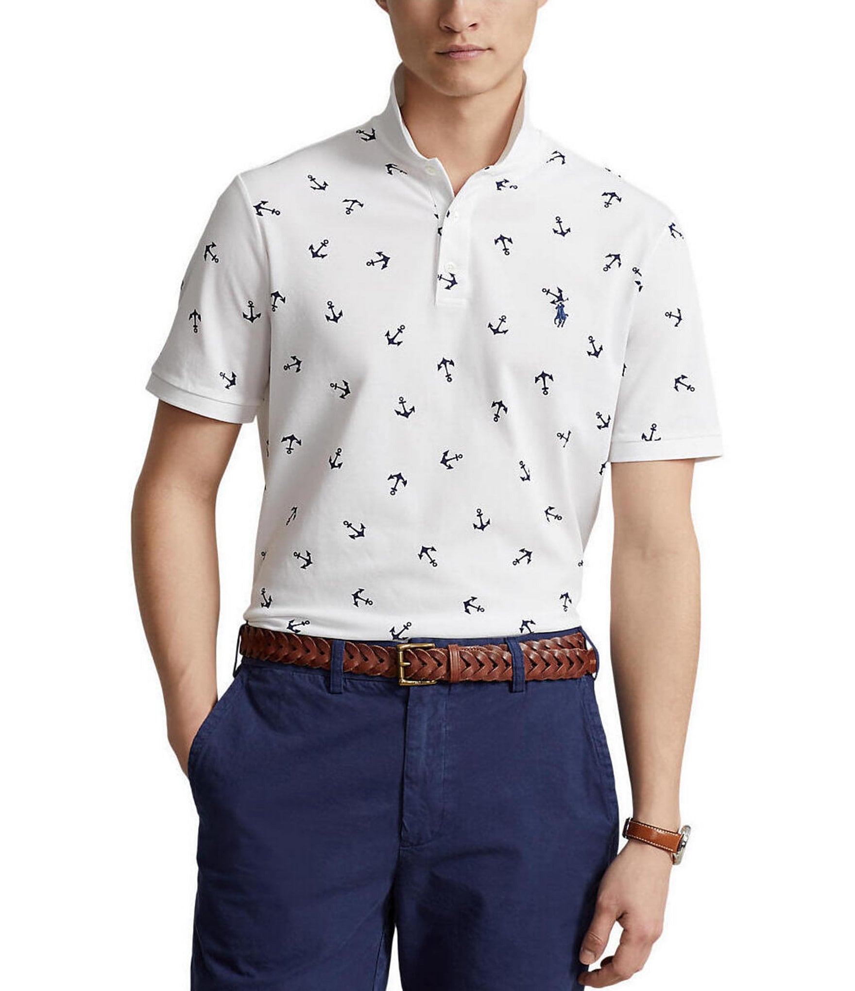 Polo Ralph Lauren Classic-Fit Anchors Short-Sleeve Polo Shirt | Dillard's