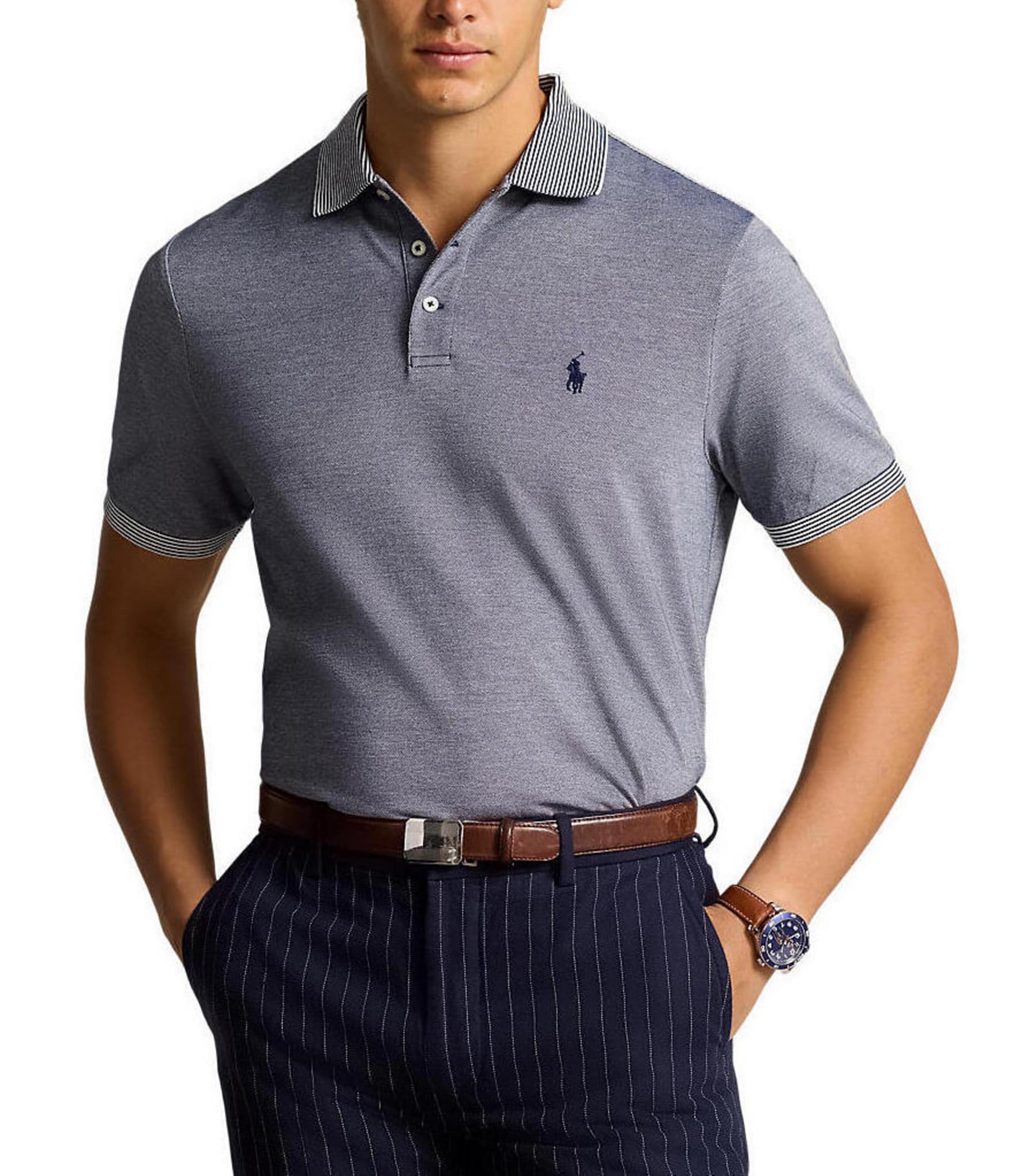 Polo Ralph Lauren Classic Fit Oxford Mesh Short Sleeve Polo Shirt ...