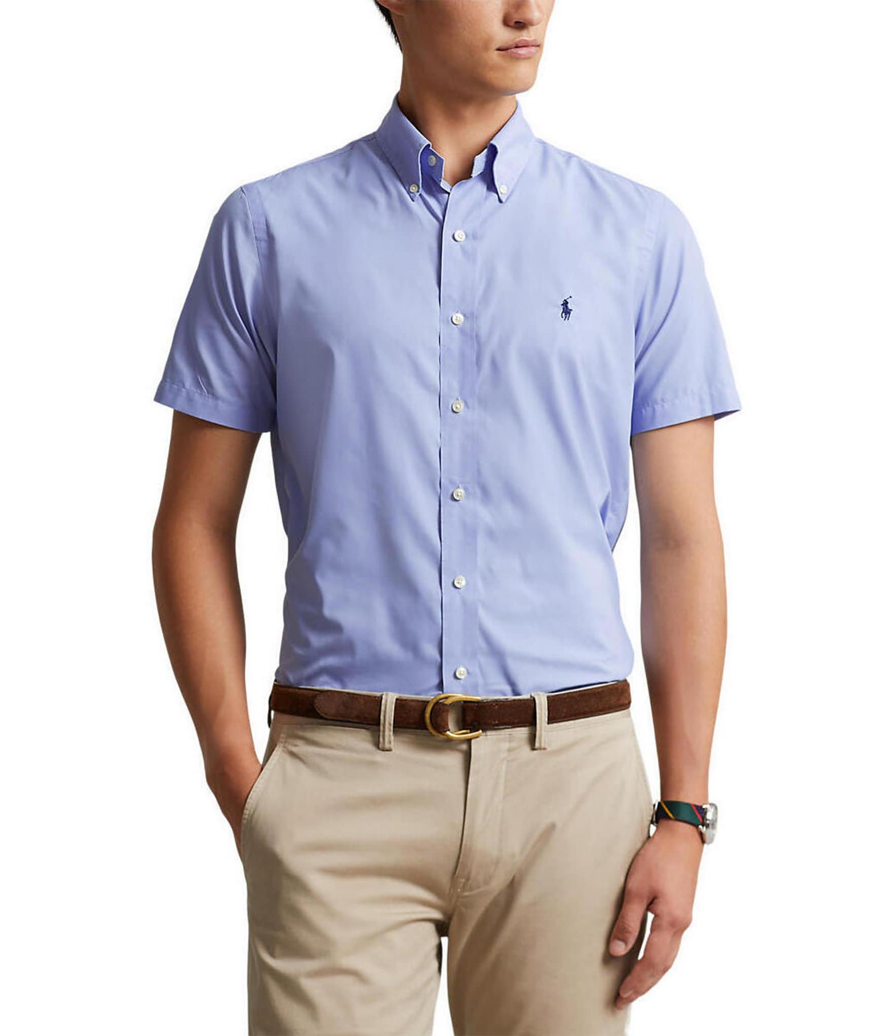 Polo Ralph Lauren Classic-Fit Performance Stretch Twill Short-Sleeve ...