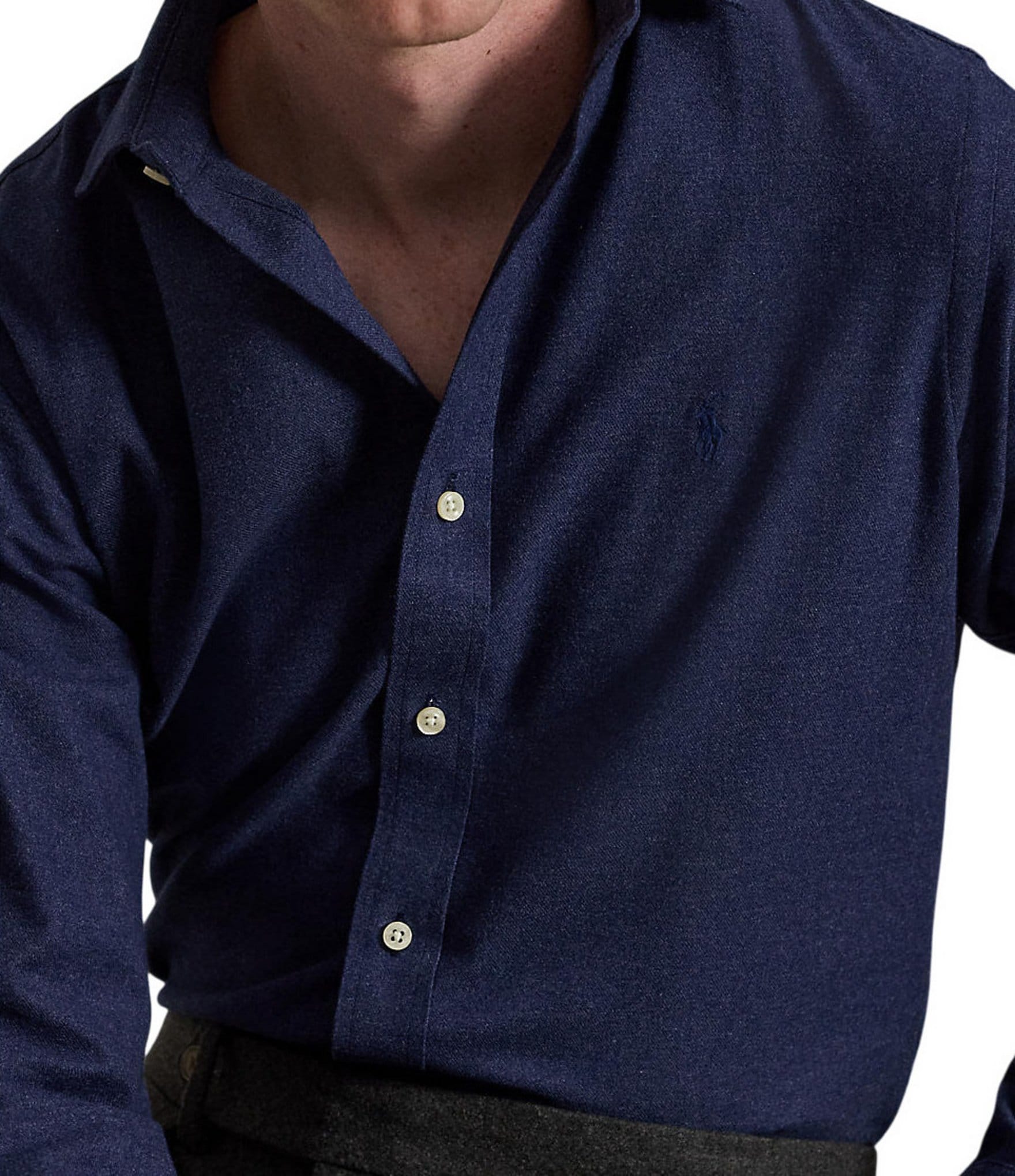 Polo Ralph Lauren Classic Fit Performance Twill Solid Long Sleeve Woven Shirt