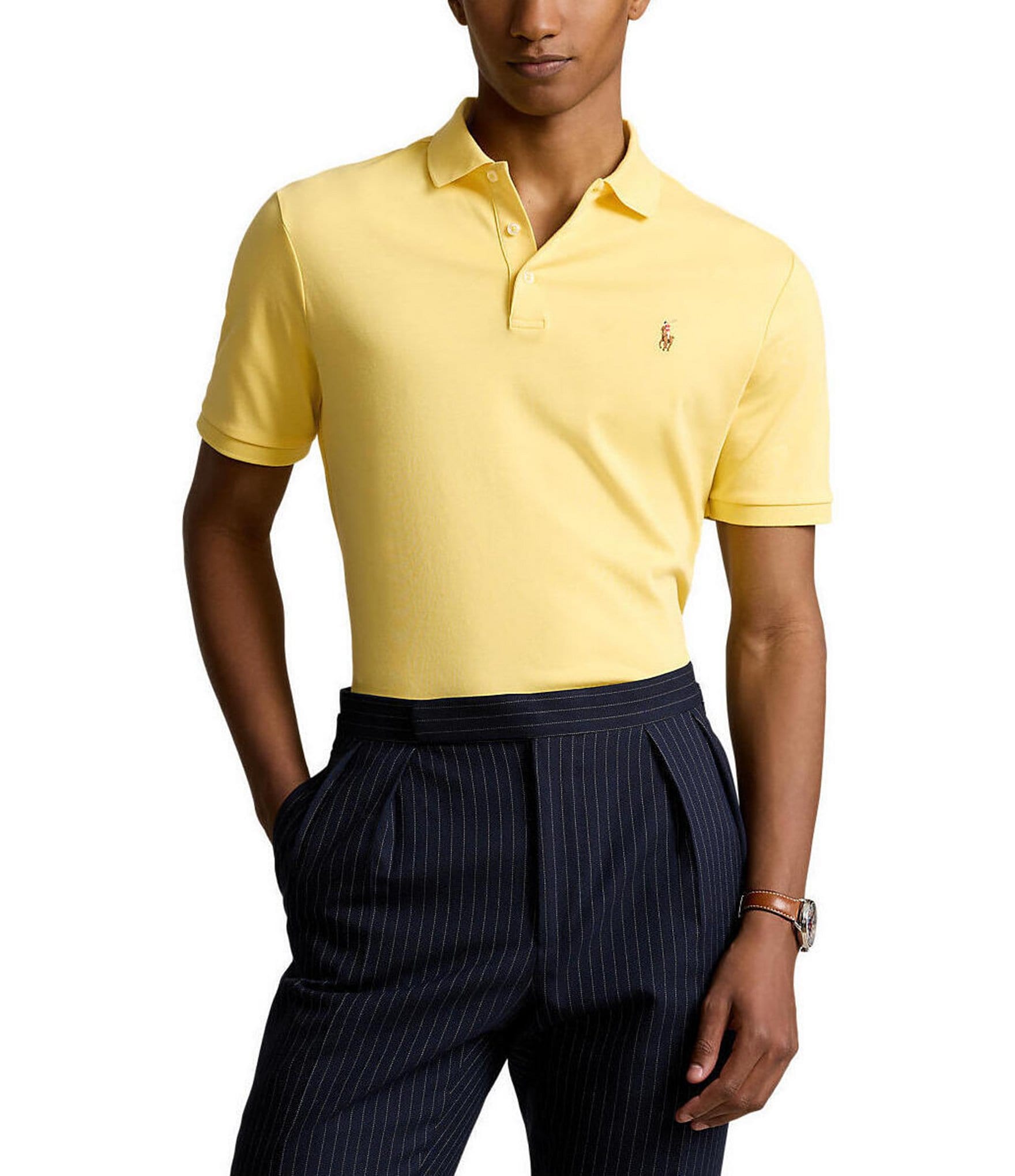 Polo Ralph Lauren Soft Cotton Polo Shirt-Black - Polos - Tops - Men