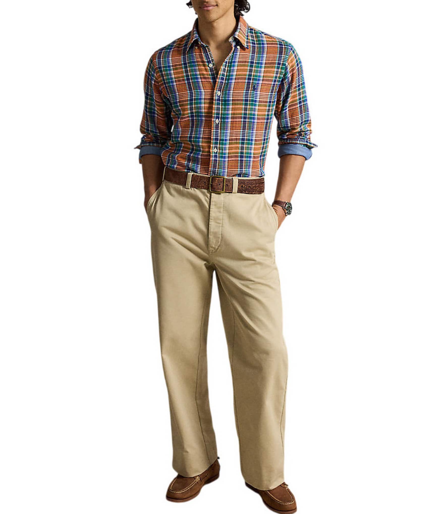 Polo Ralph Lauren Classic Fit Plaid Double-Faced Long Sleeve Woven Shirt
