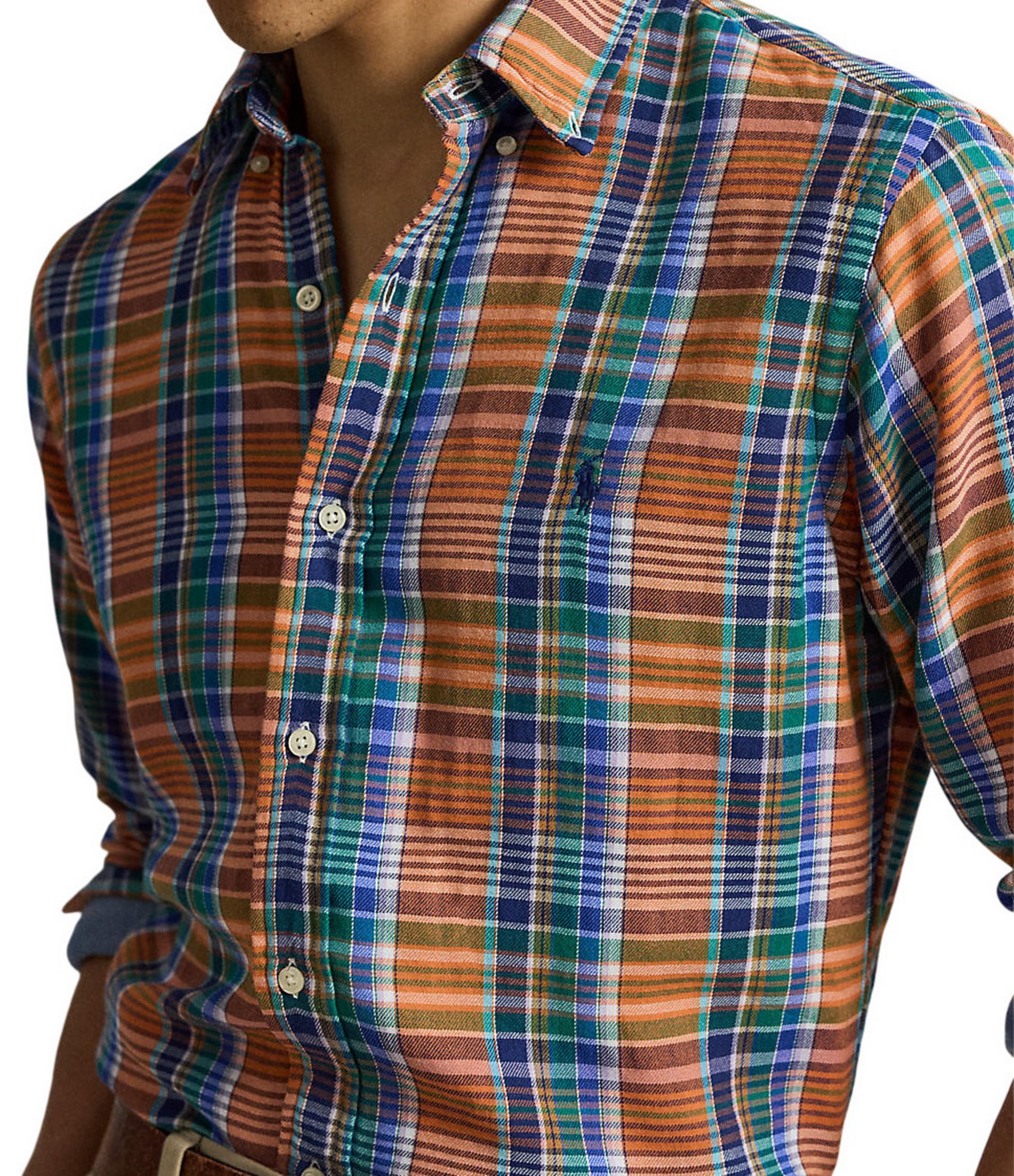 Polo Ralph Lauren Classic Fit Plaid Double-Faced Long Sleeve Woven Shirt