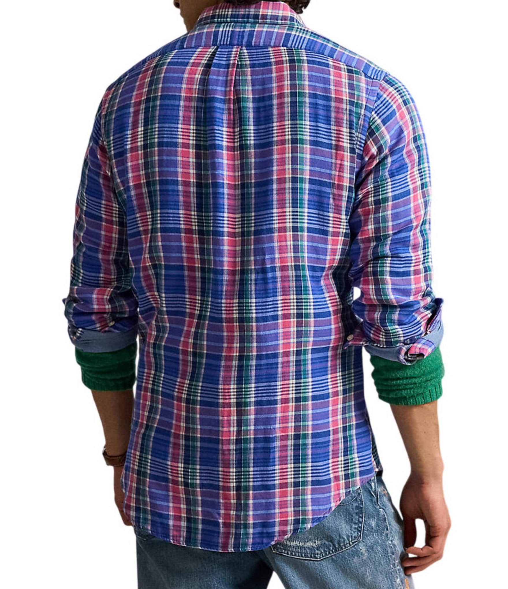 Polo Ralph Lauren Classic Fit Plaid Double-Faced Long Sleeve Woven Shirt