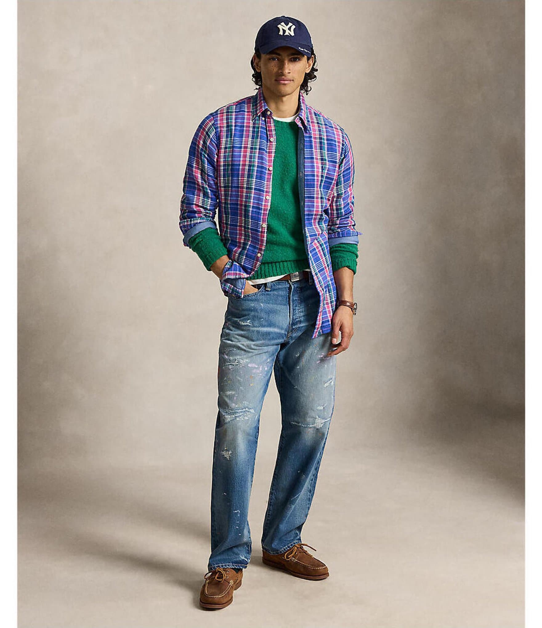 Polo Ralph Lauren Classic Fit Plaid Double-Faced Long Sleeve Woven Shirt