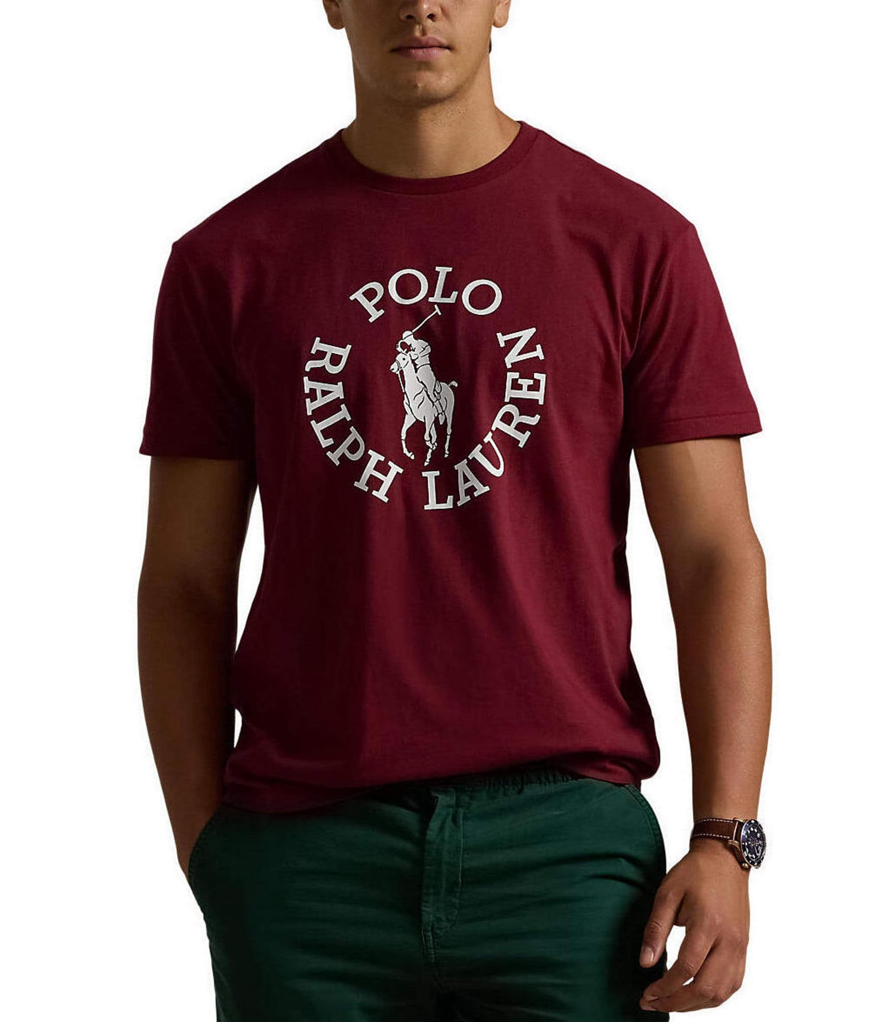 Ralph lauren maroon polo best sale