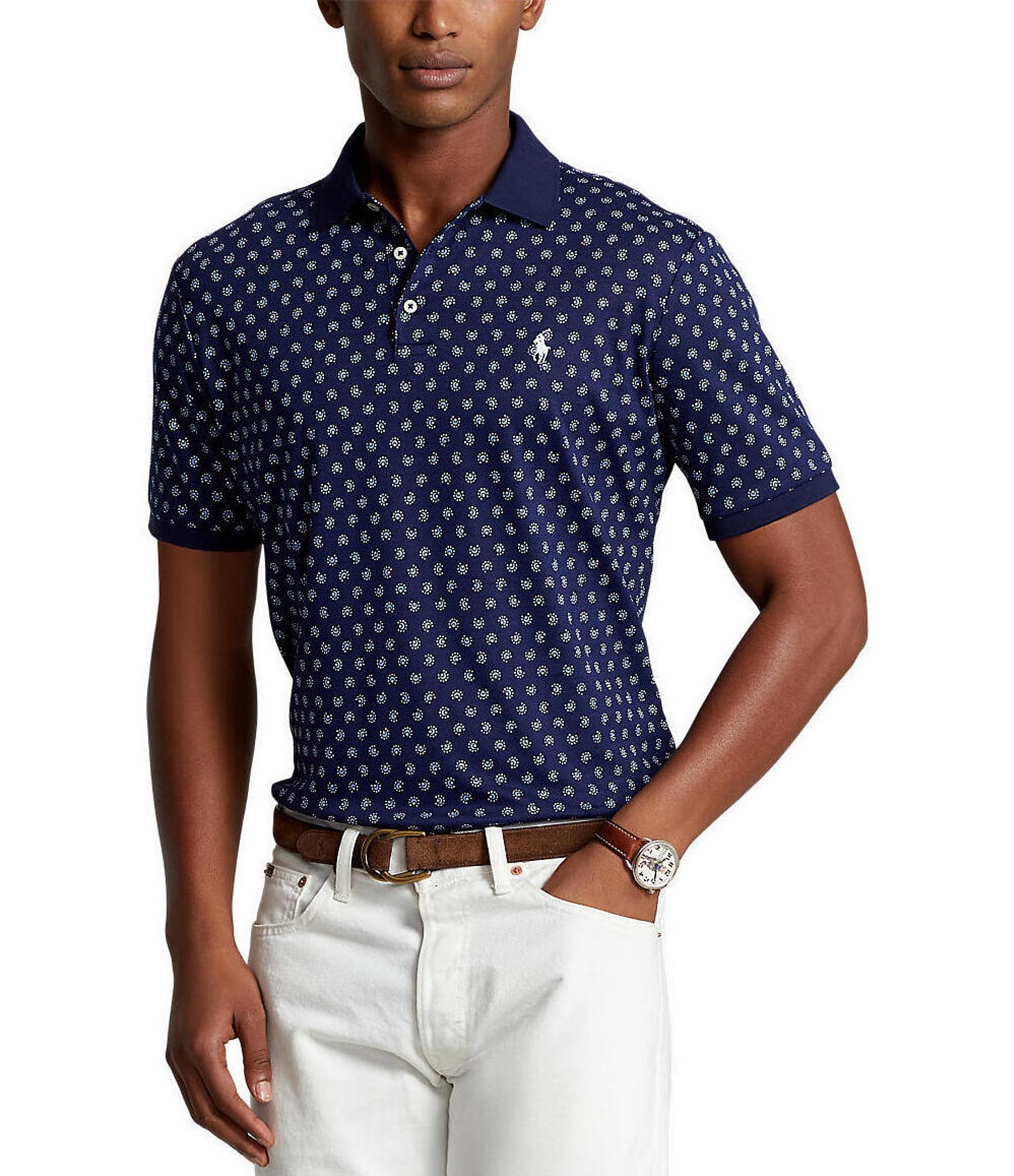 Polo Ralph Lauren Classic-Fit Soft Cotton Radar Deco Short-Sleeve Polo Shirt  | Dillard's