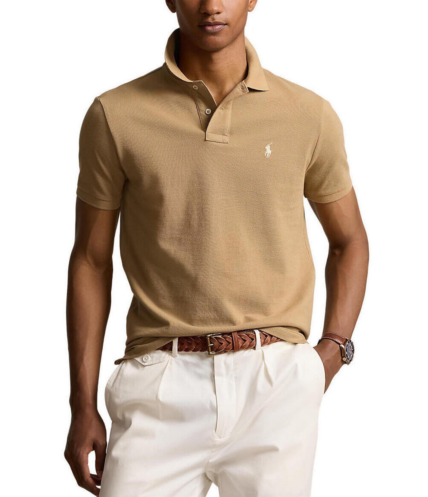 Polo Ralph Lauren Classic Fit Solid Cotton Mesh Polo Shirt