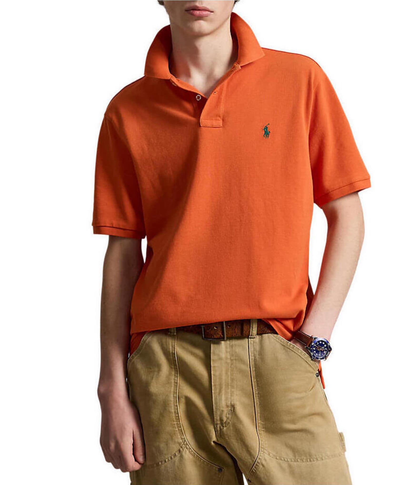 Polo Ralph Lauren Classic Fit Solid Cotton Mesh Polo Shirt