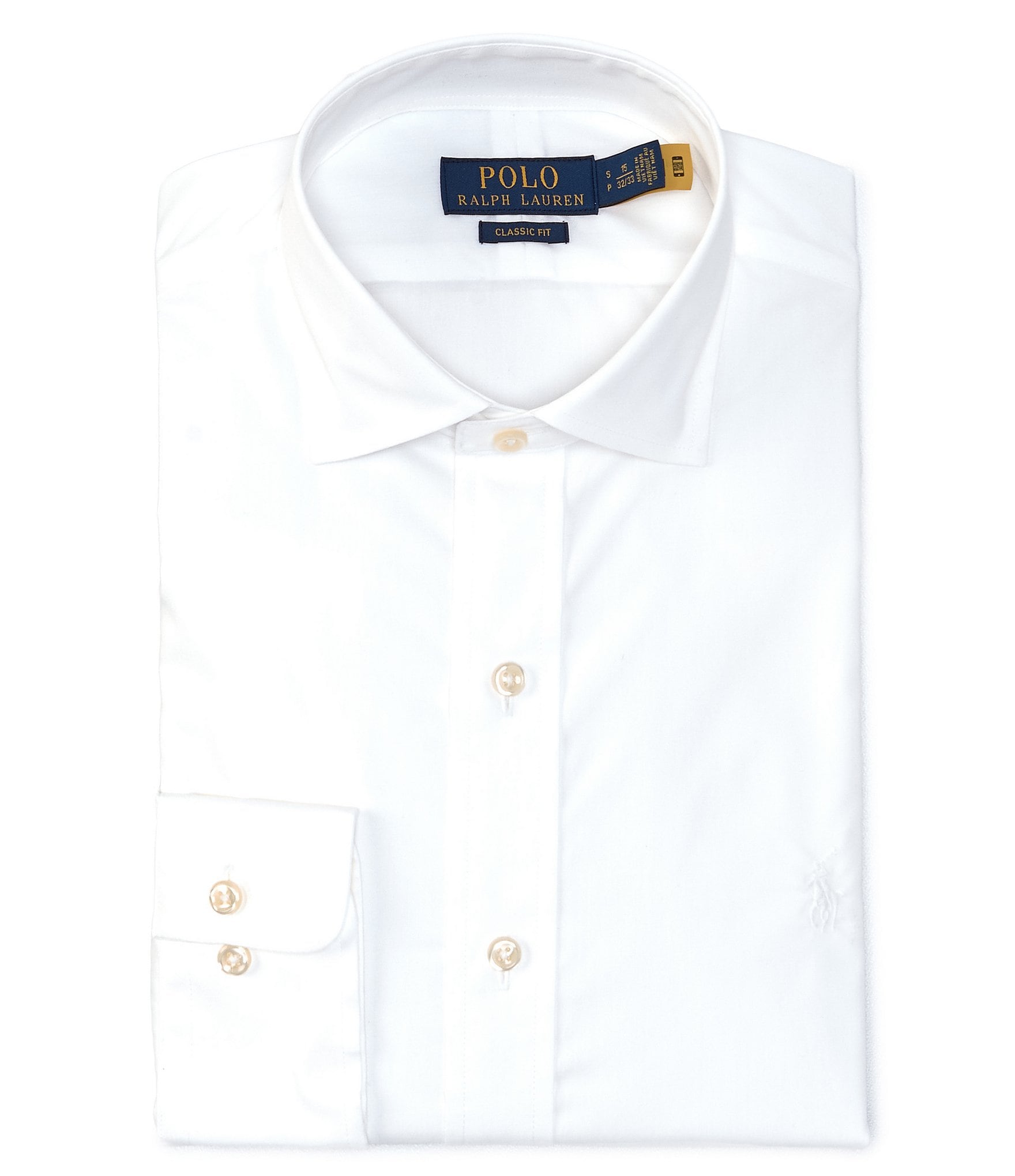 Polo Ralph Lauren Classic- Fit Spread Collar Solid Poplin Dress Shirt |  Dillard's