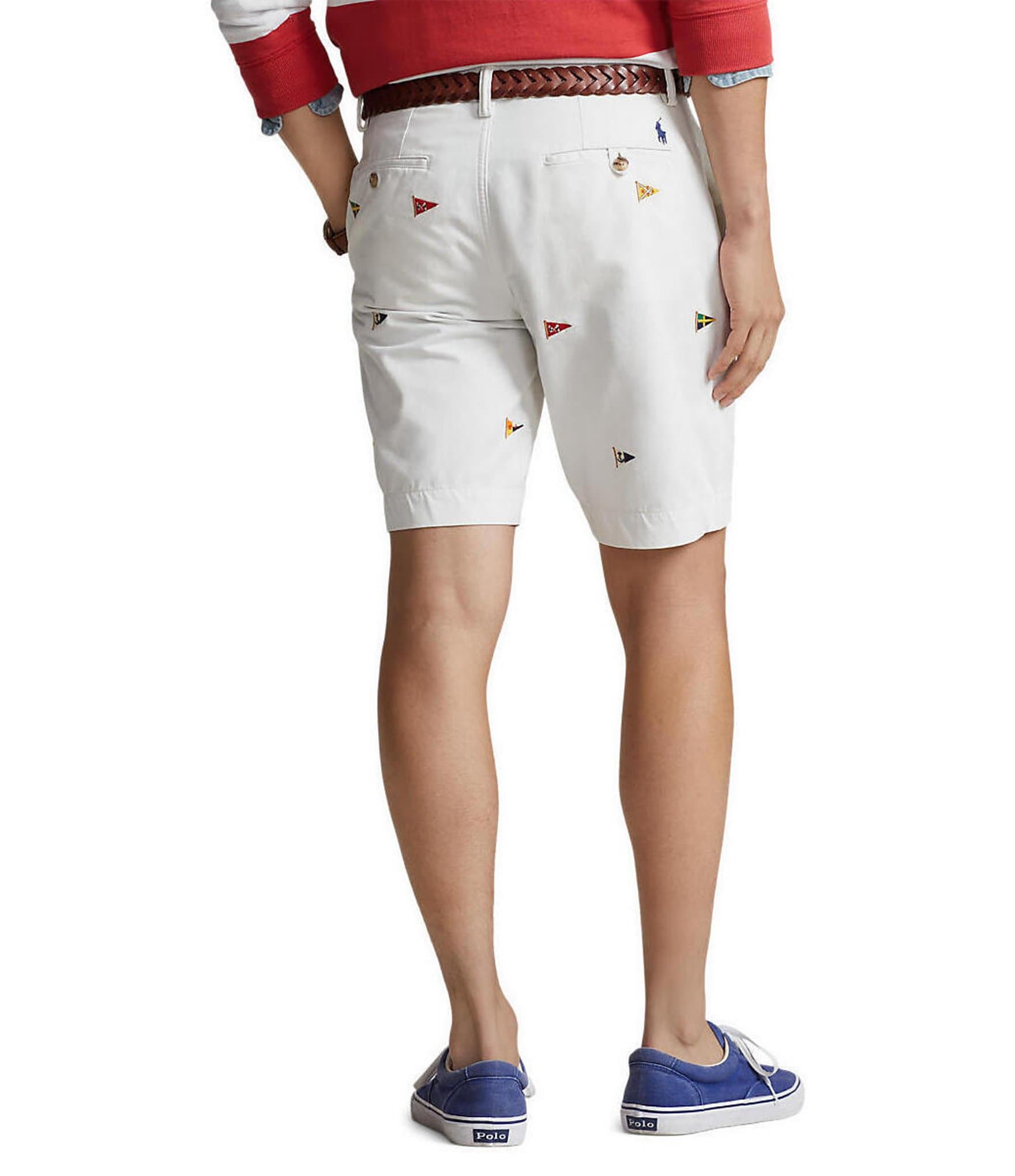 Polo Ralph Lauren Classic-Fit Stretch Embroidered 9.25#double; Inseam Shorts