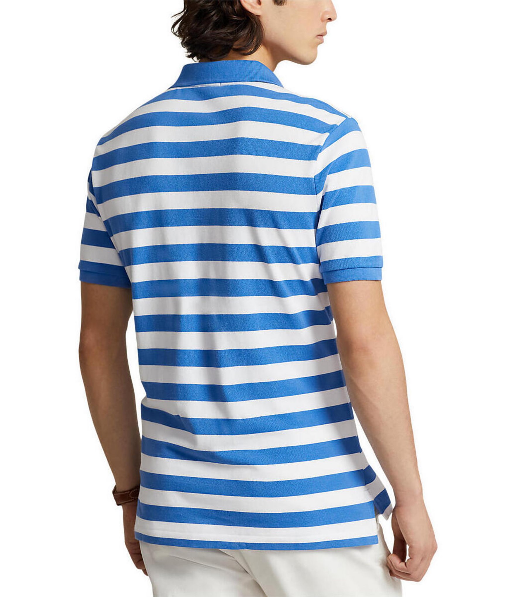 Polo Ralph Lauren Classic Fit Striped Mesh Short Sleeve Polo Shirt