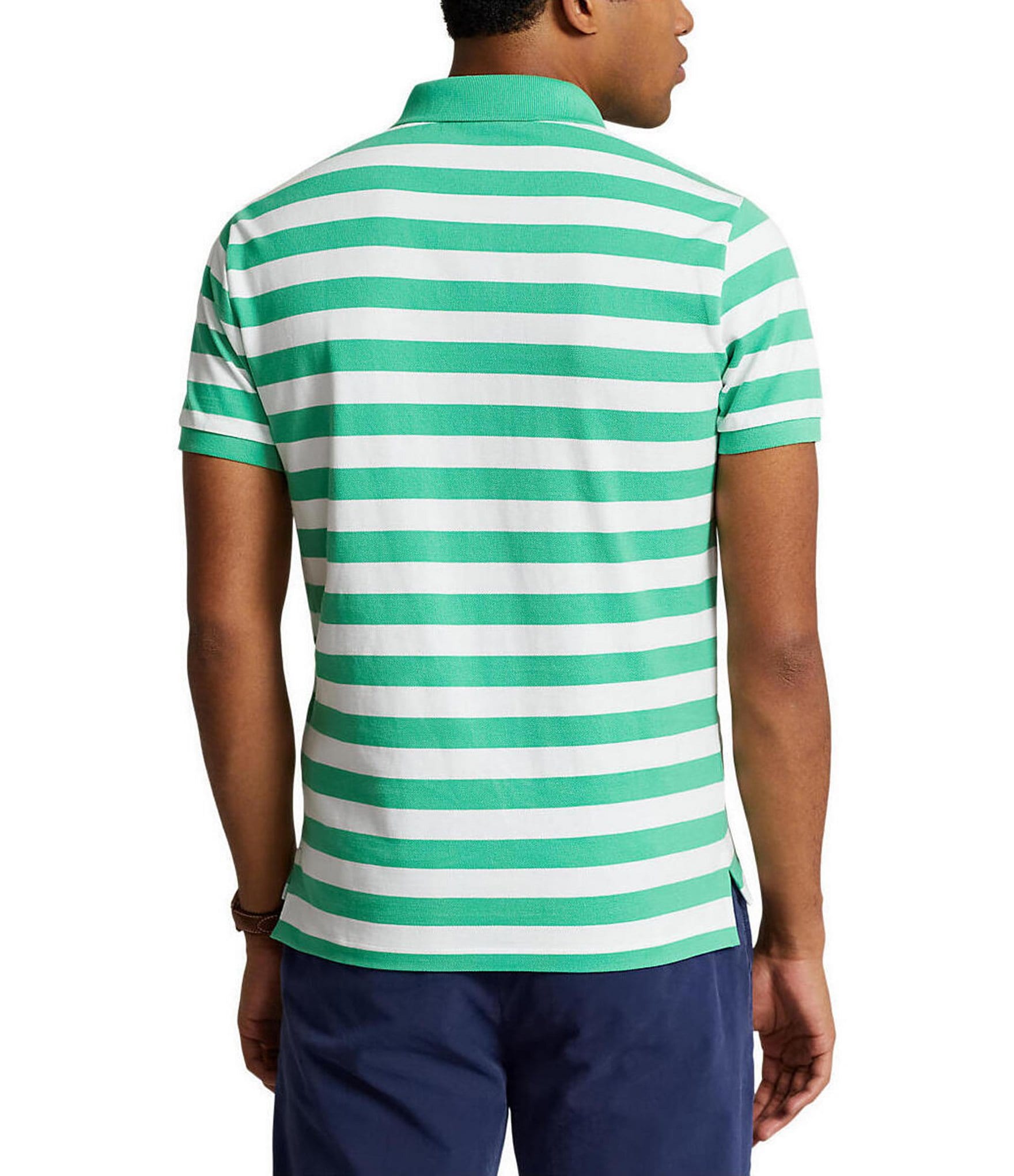 Polo Ralph Lauren Classic Fit Striped Mesh Short Sleeve Polo Shirt