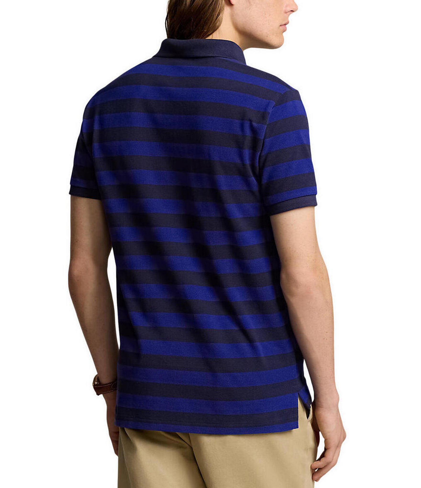 Polo Ralph Lauren Classic Fit Striped Mesh Short Sleeve Polo Shirt