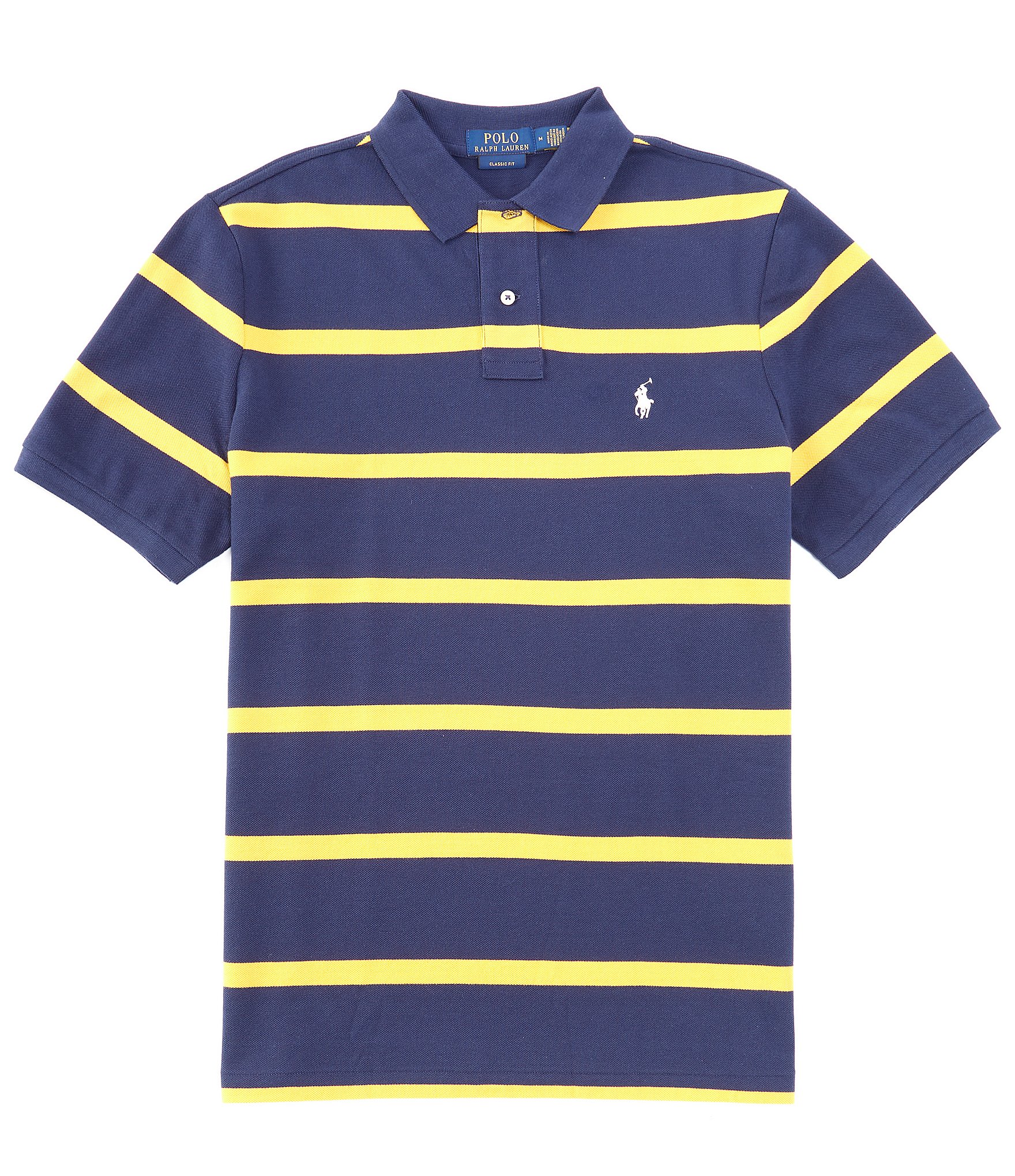 Polo Ralph Lauren Classic Fit Striped Mesh Short Sleeve Polo Shirt