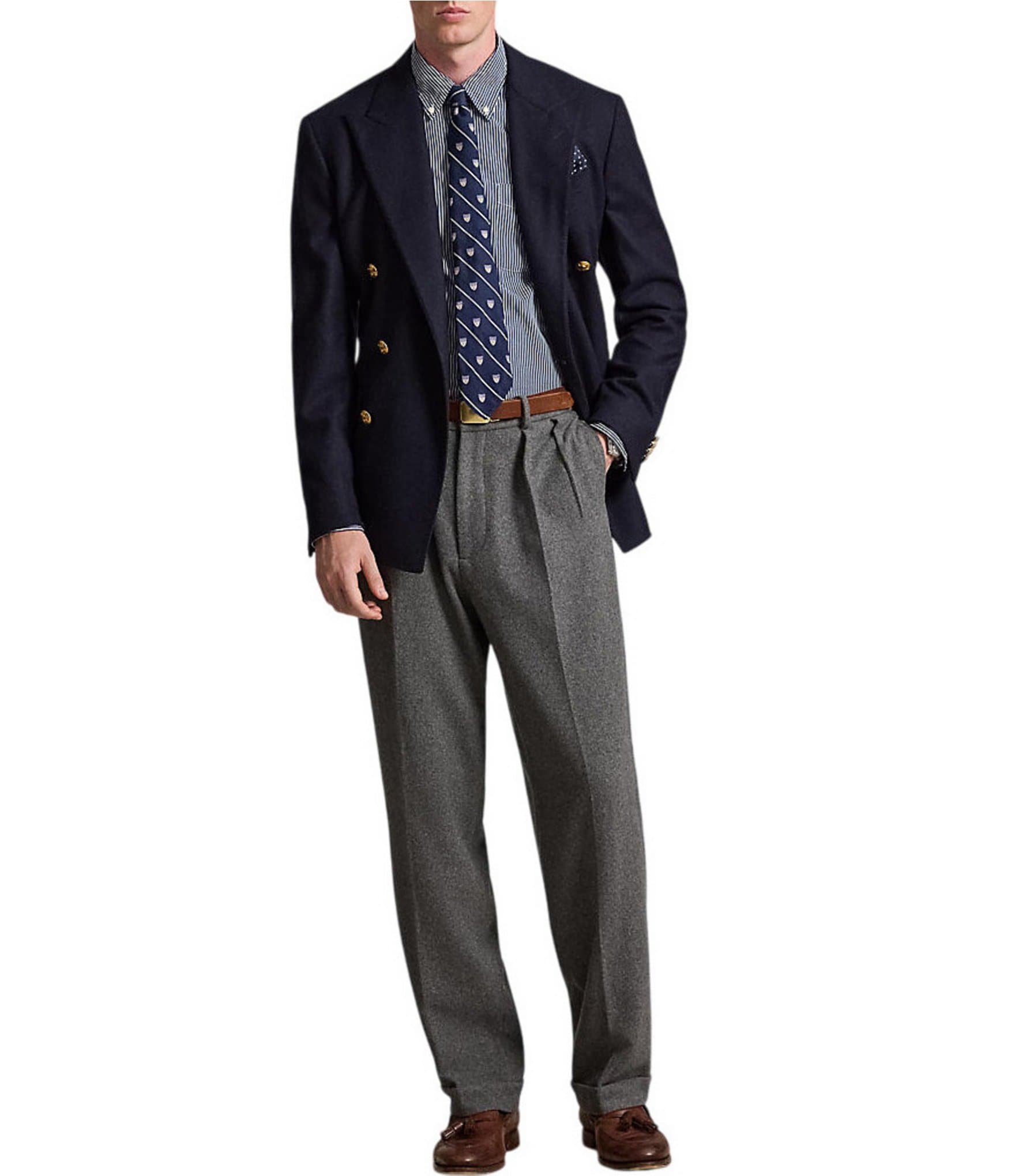 Polo Ralph Lauren Classic Fit Striped Poplin Long Sleeve Woven Shirt