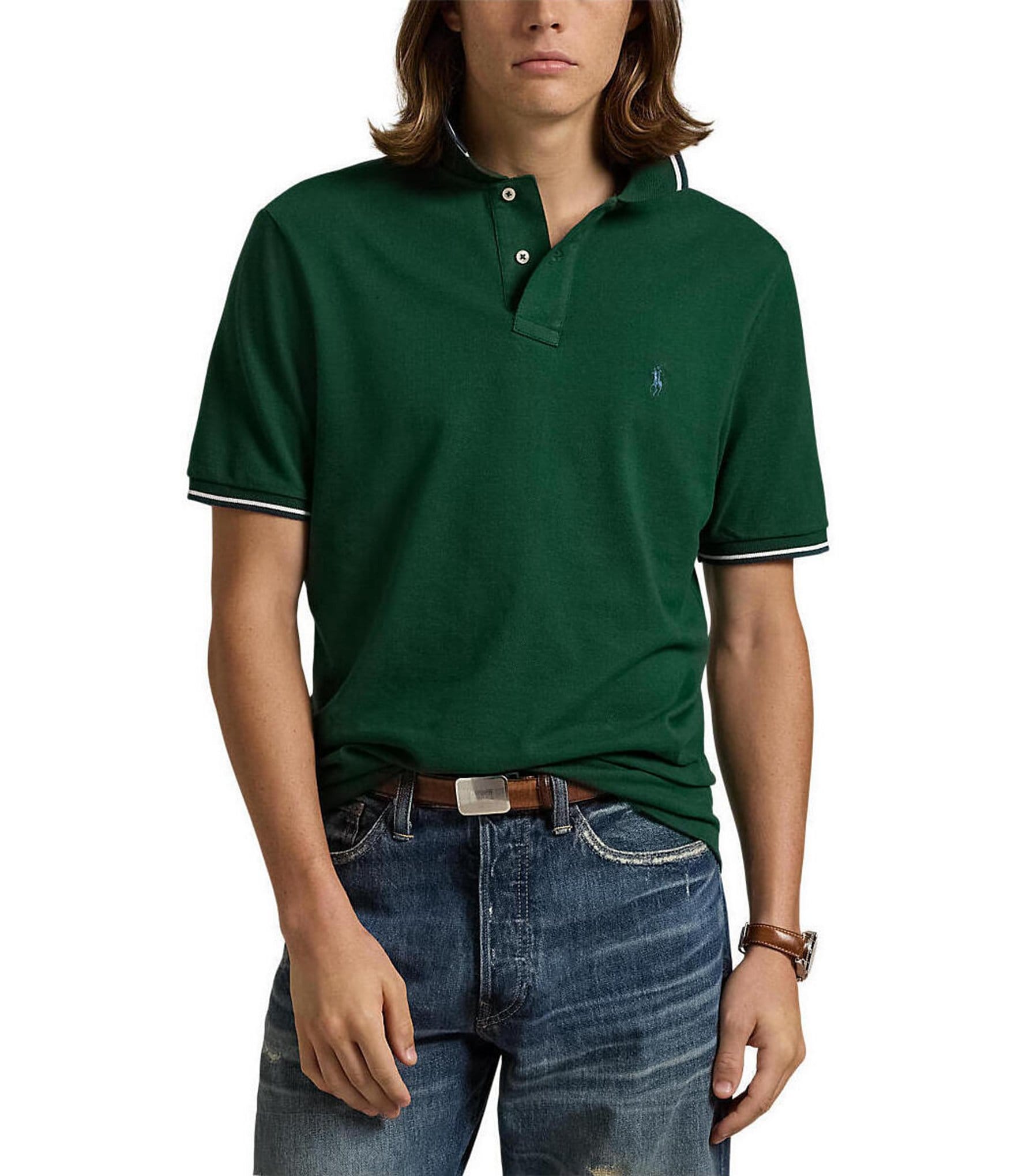 Ralph lauren tipped polo shirt hotsell