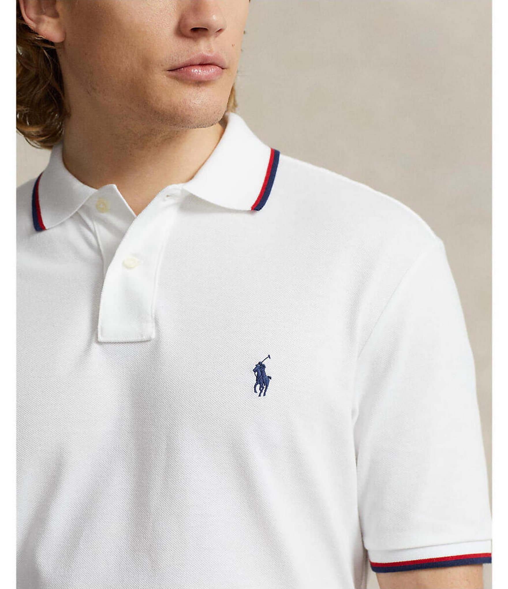 Polo Ralph Lauren Classic Fit Tipped Mesh Short Sleeve Polo Shirt