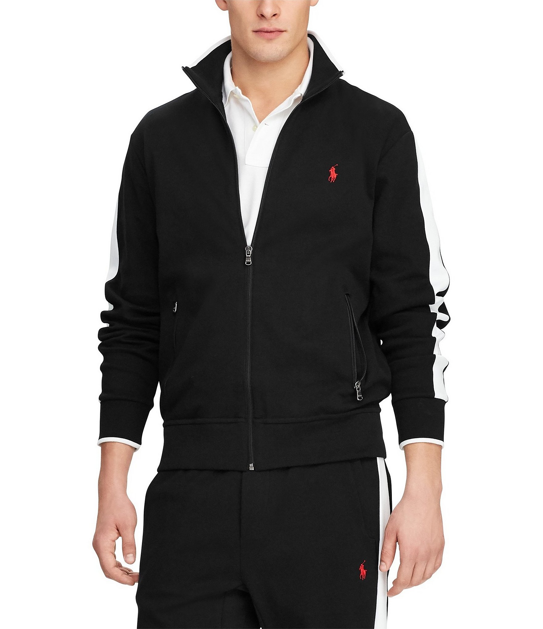 black polo jacket men