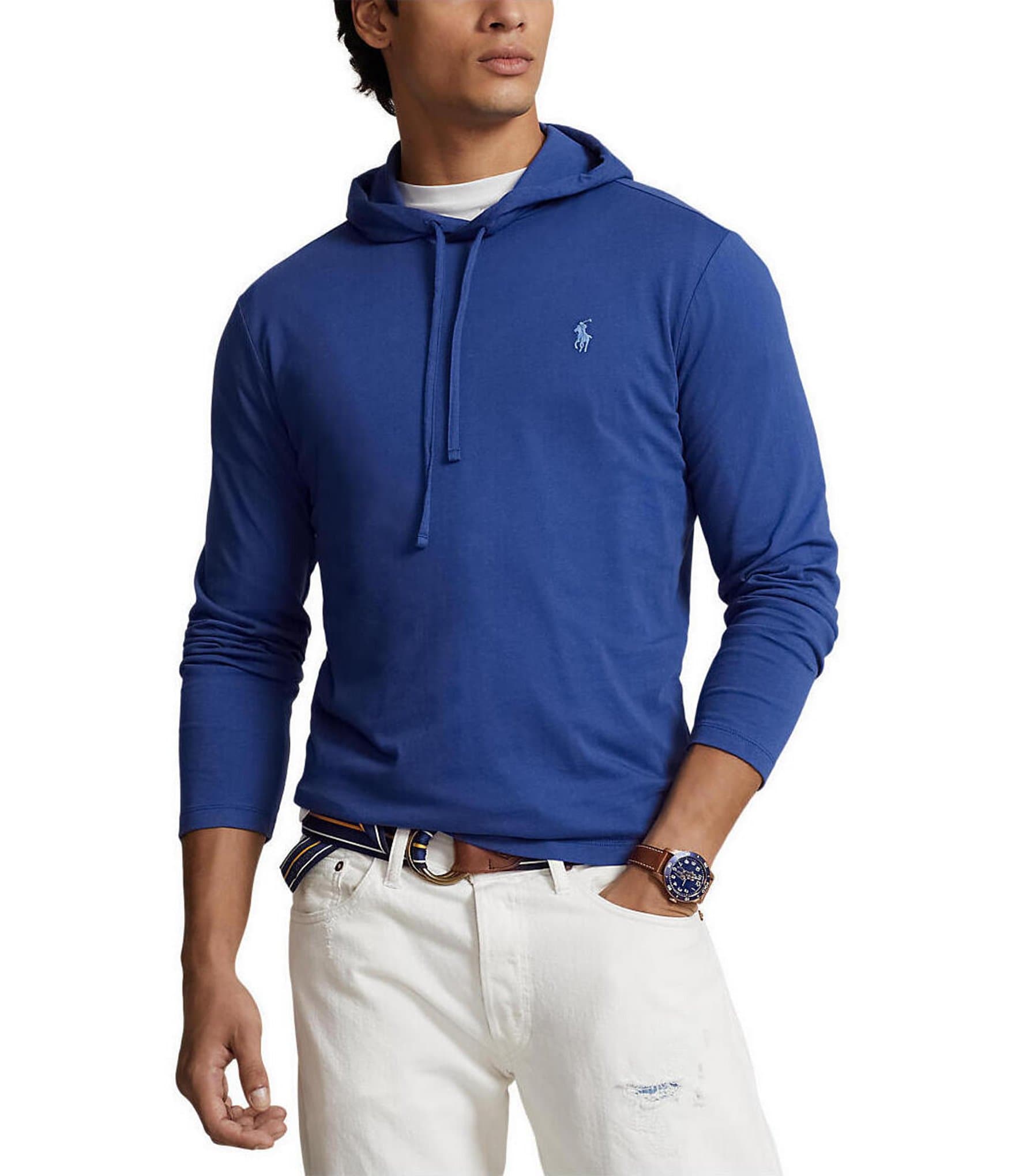 Short-sleeved double-jersey hooded sweatshirt