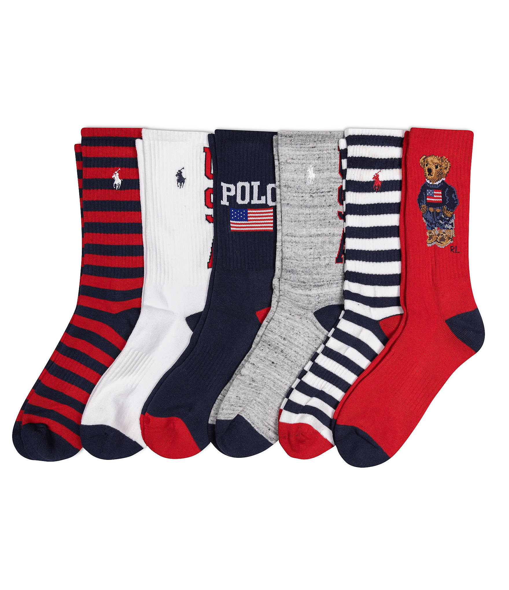 Polo Ralph Lauren Crew Socks 6-Pack | Dillard's