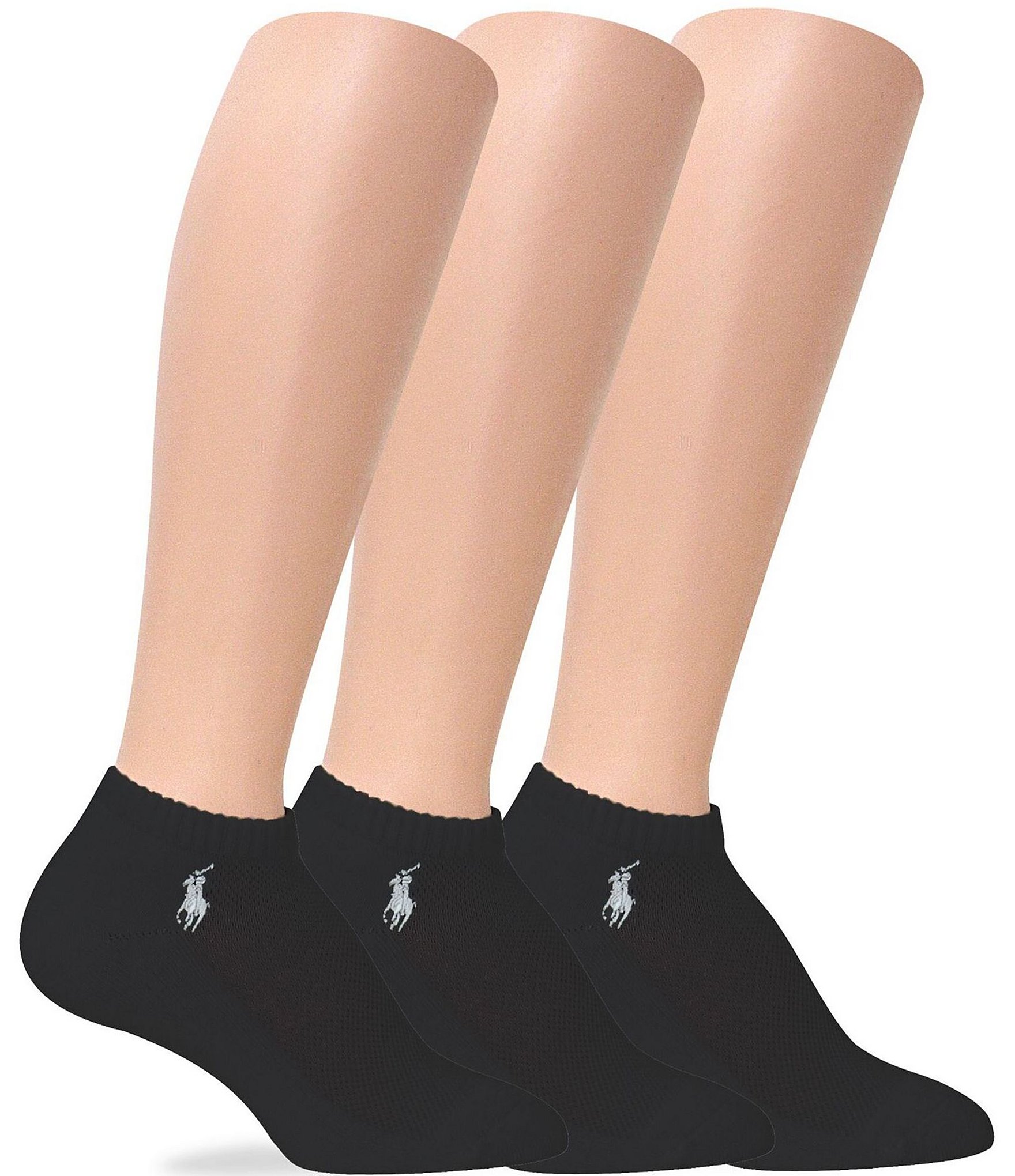 Polo Ralph Lauren Women's Cushioned Mesh-Top Sport Socks, 3 Pack