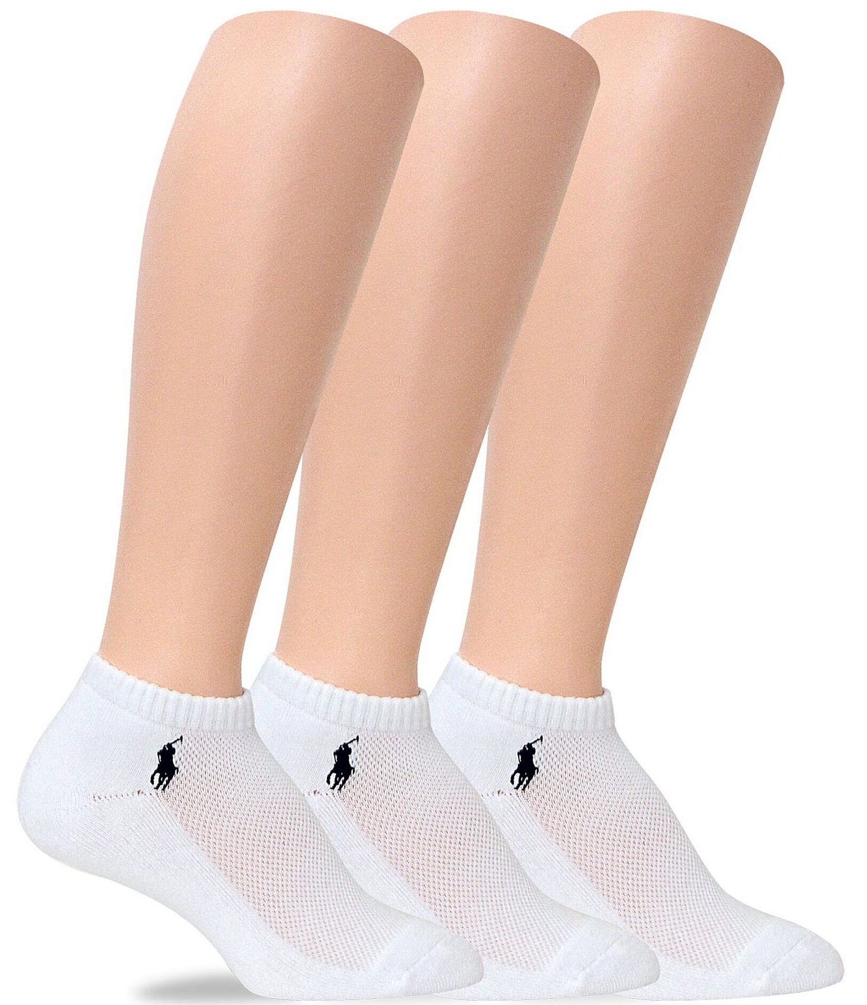 Polo Ralph Lauren Women's Cushioned Mesh-Top Sport Socks, 3 Pack