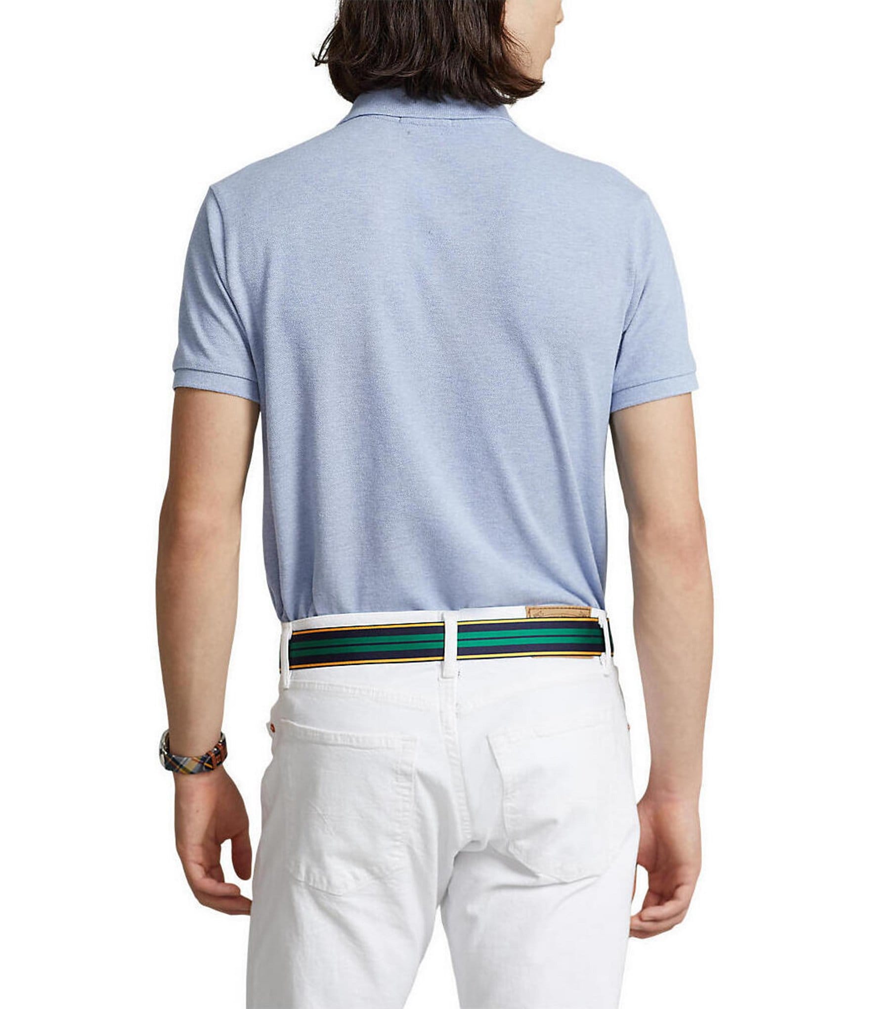 Polo Ralph Lauren Custom Slim Fit Solid Mesh Polo Shirt