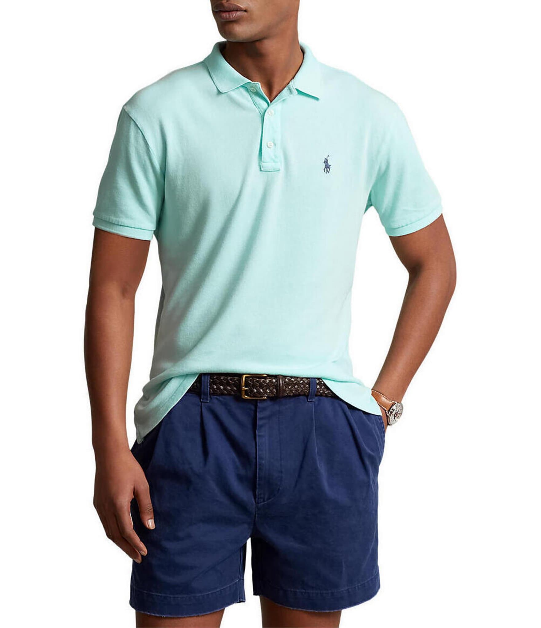 Polo Ralph Lauren Custom Slim Fit French Terry Short Sleeve Polo Shirt ...