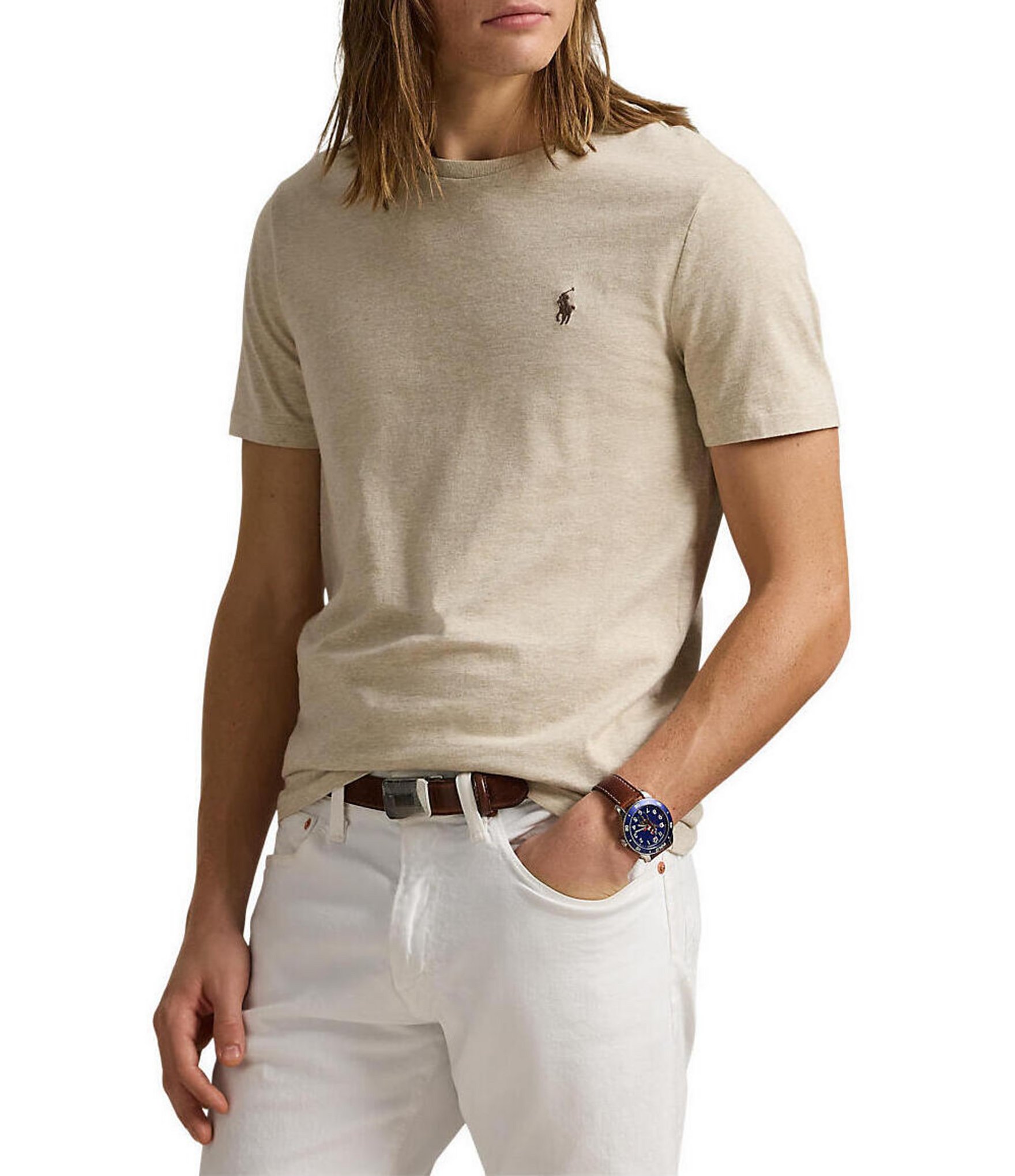 Polo Ralph Lauren Custom Slim Fit Jersey Crewneck Short Sleeve T-Shirt