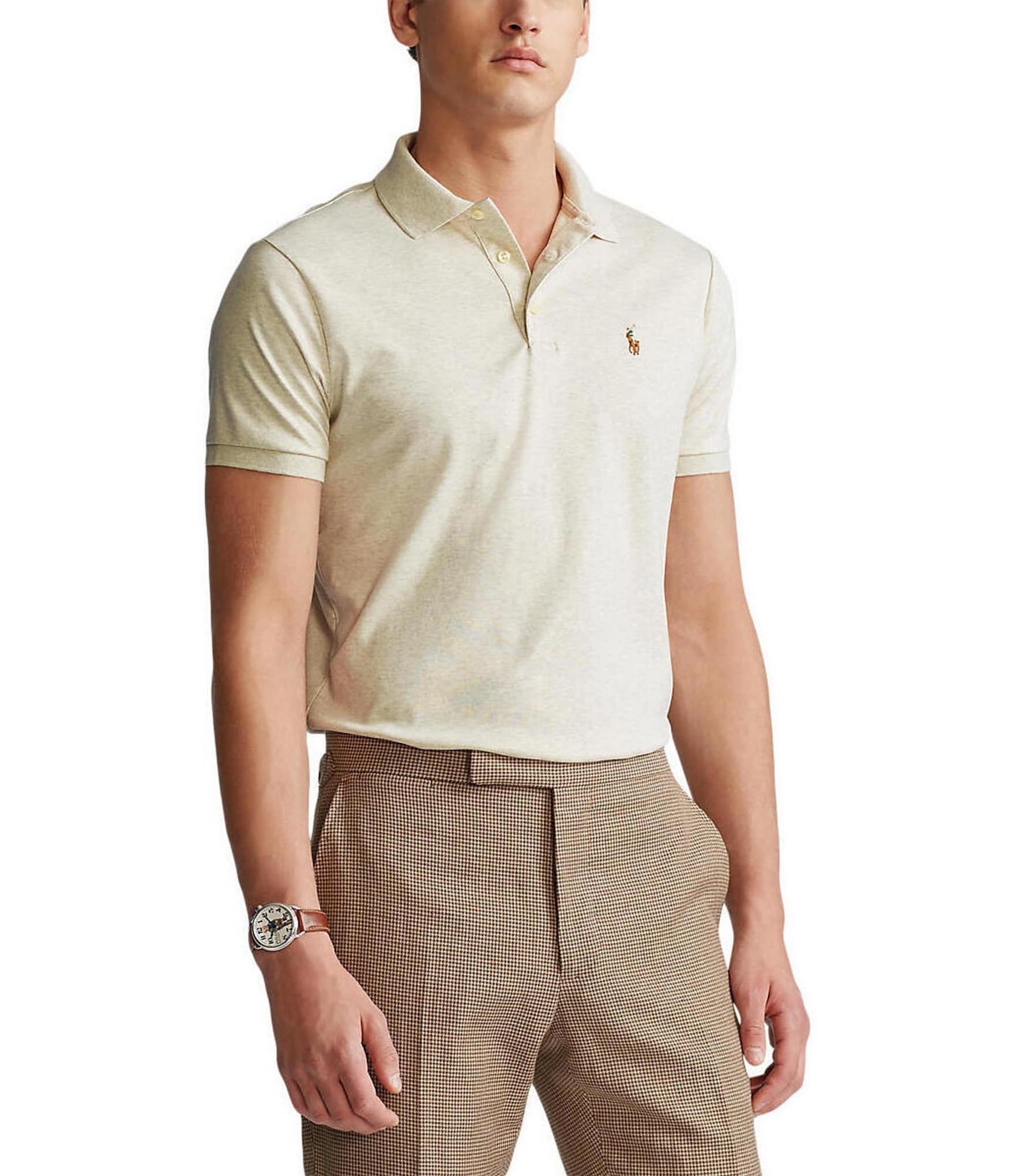 Polo Ralph Lauren Custom Slim-Fit Multicolored Pony Soft Cotton  Short-Sleeve Polo Shirt | Dillard's
