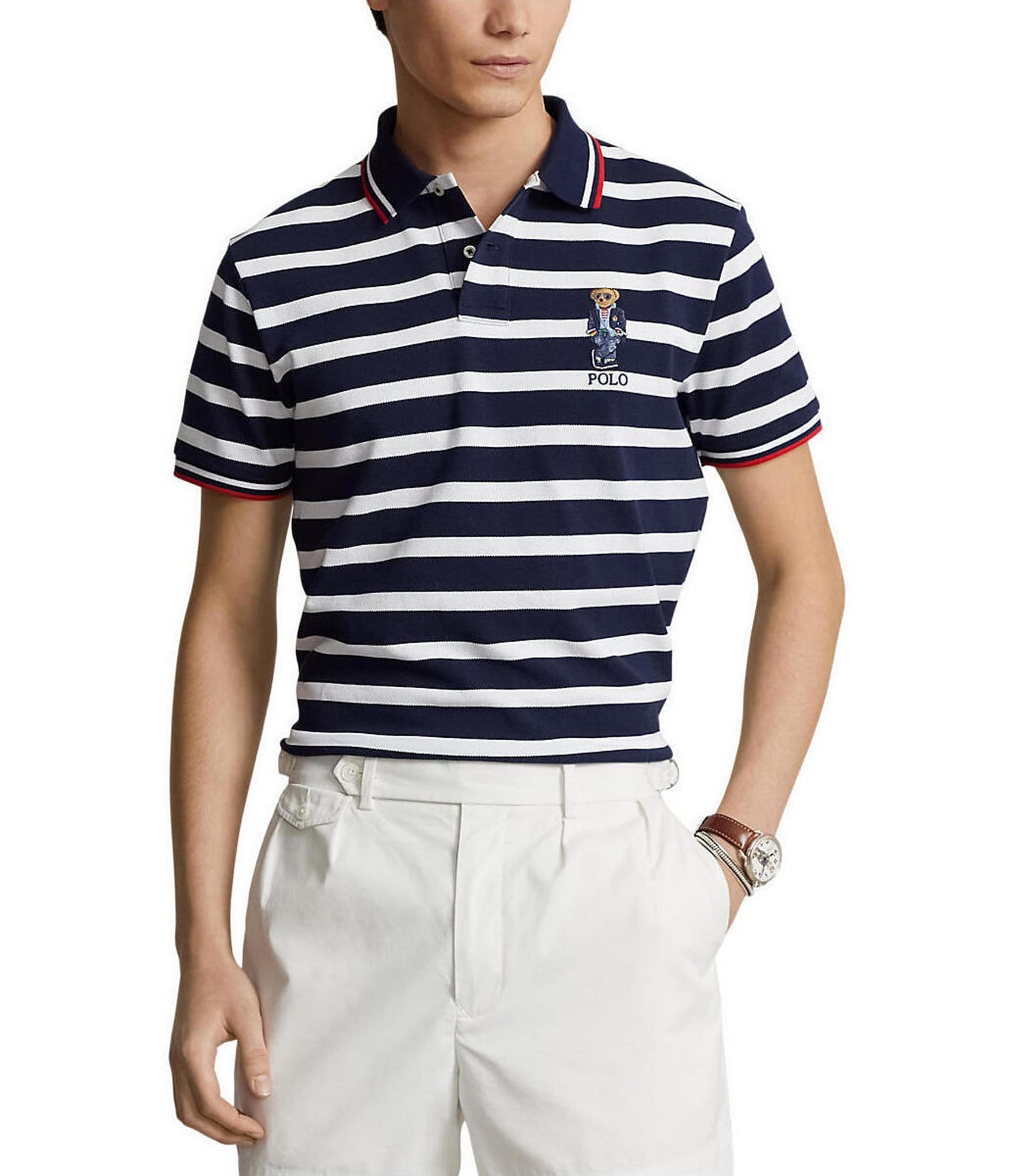 Polo Ralph Lauren Custom Polo Bear Mesh Polo Shirt » Buy online now!