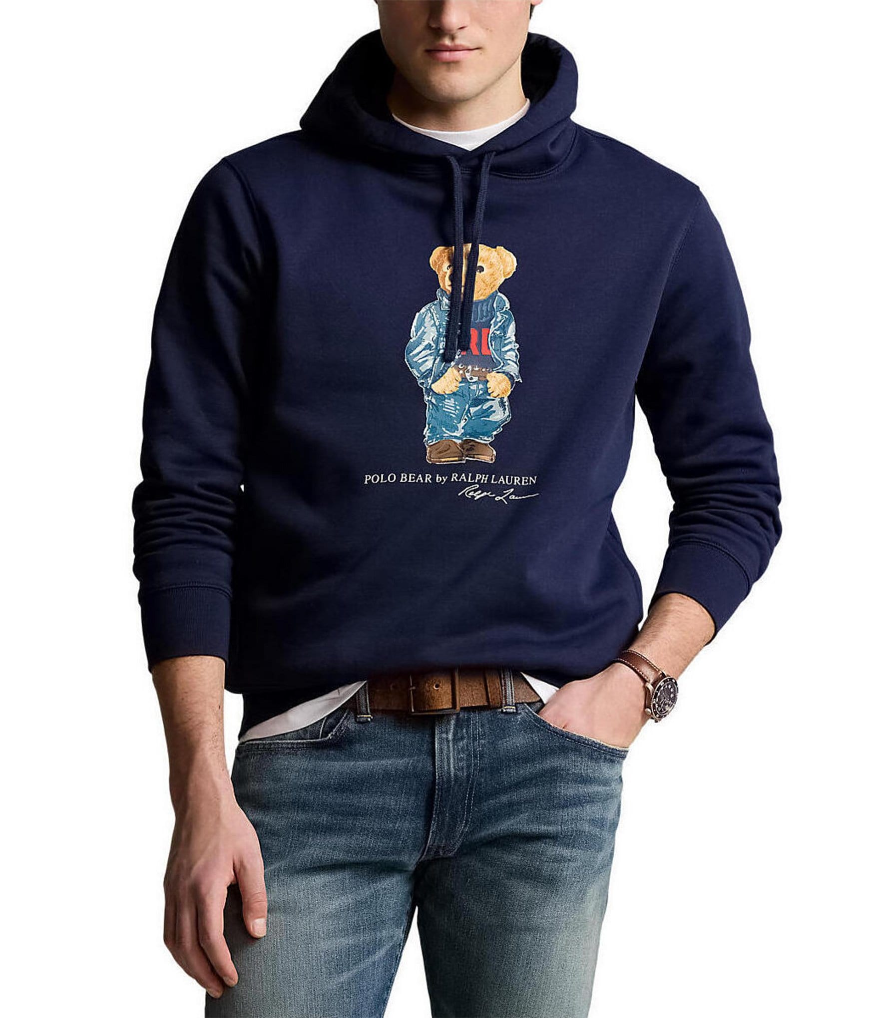 Polo Ralph Lauren Denim Bear Fleece Graphic Hoodie