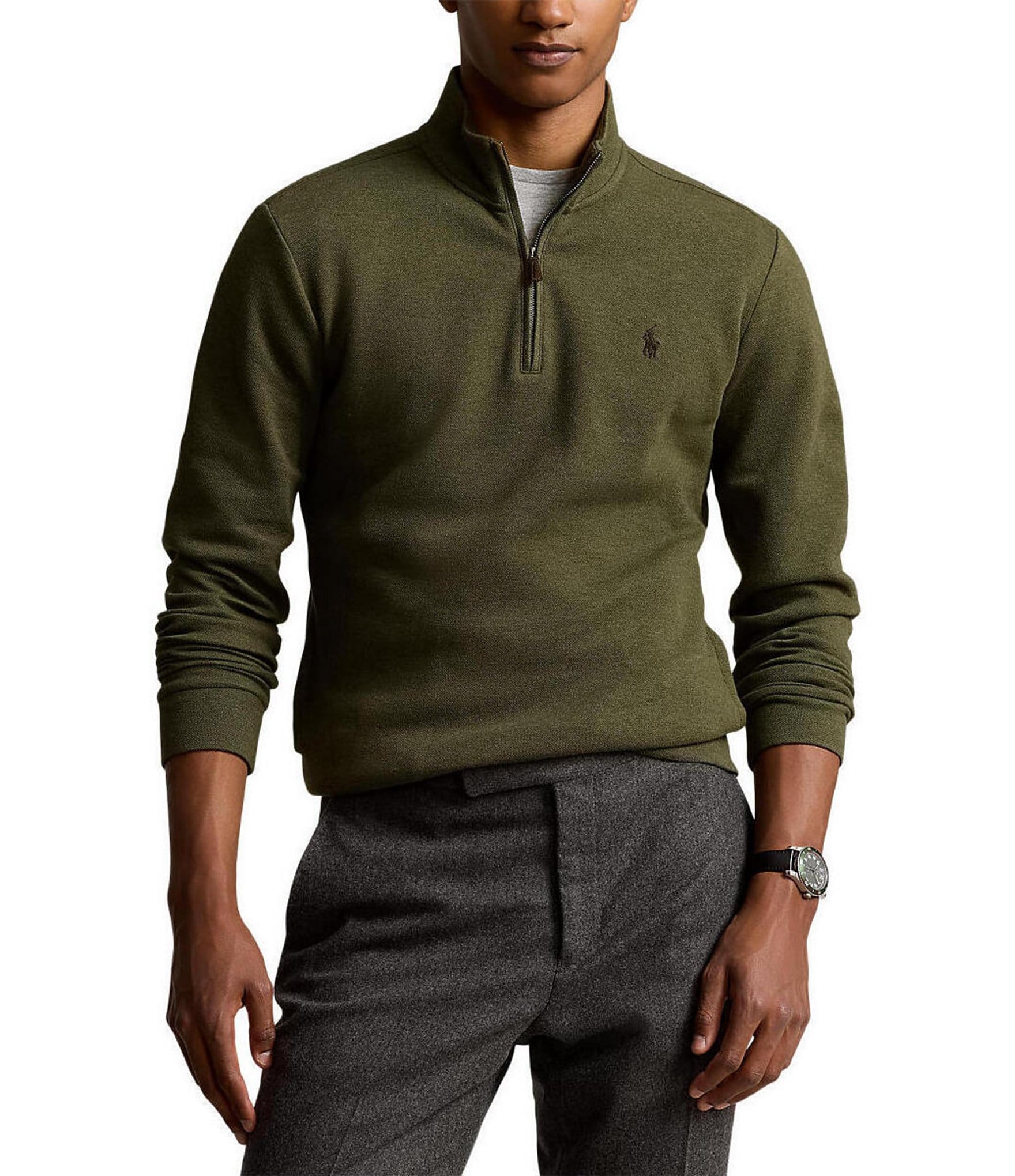 Polo Ralph Lauren Double Knit Mesh Quarter-Zip Pullover