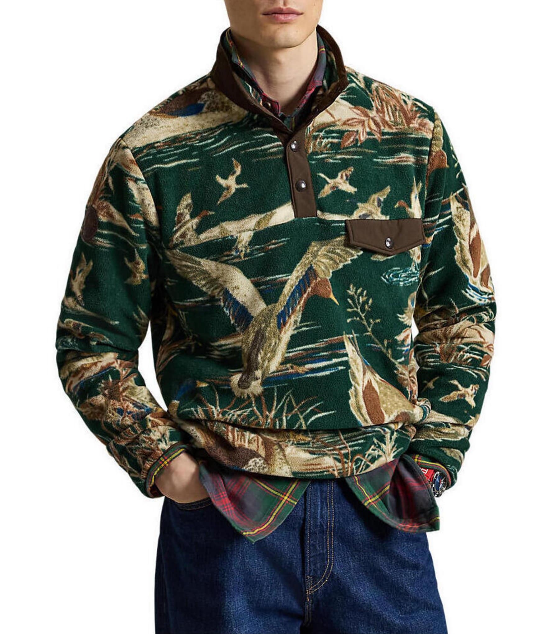 Polo Ralph Lauren Duck Print Brushed Fleece Pullover