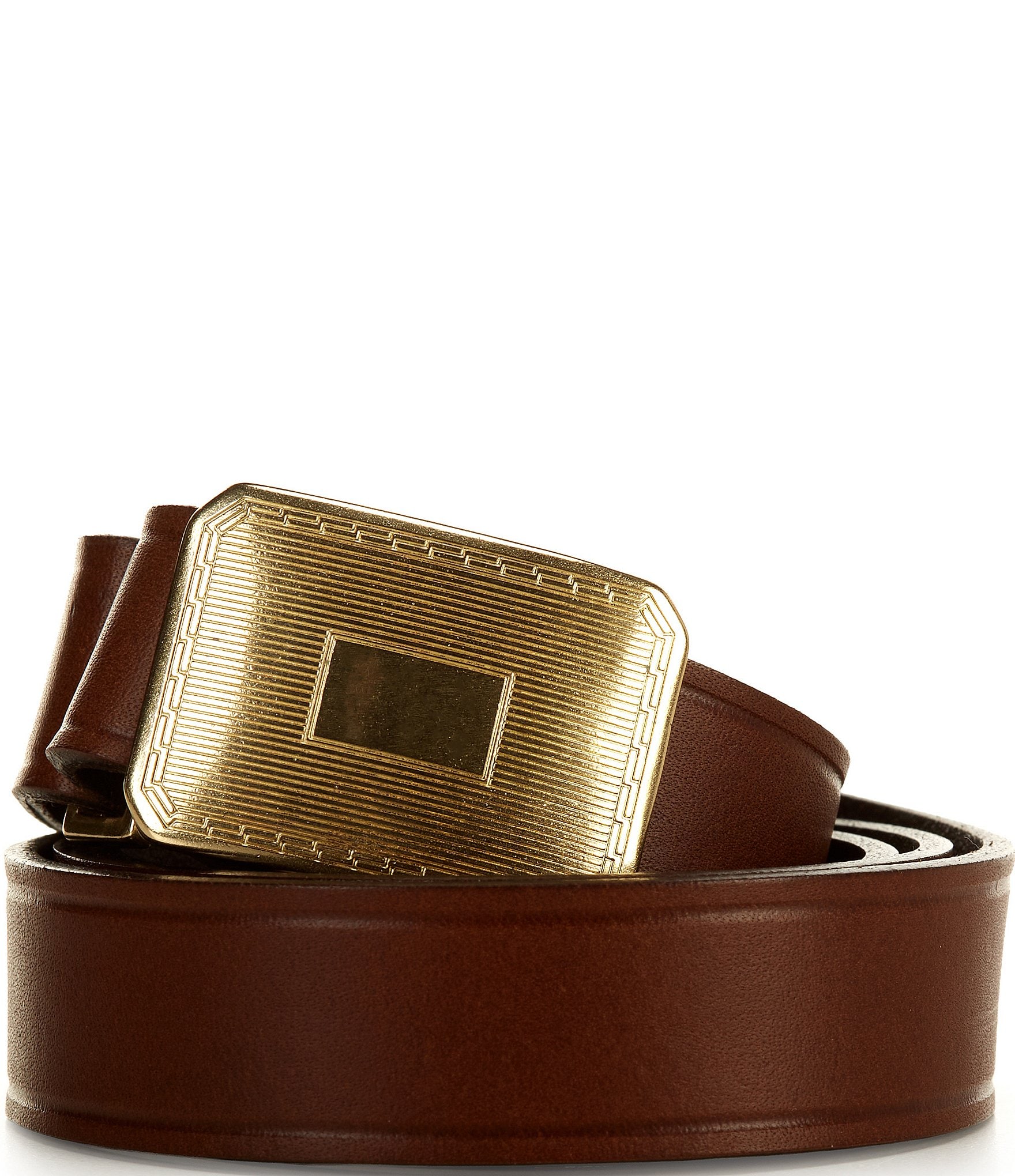 Polo Ralph Lauren Engine Turned Leather Belt