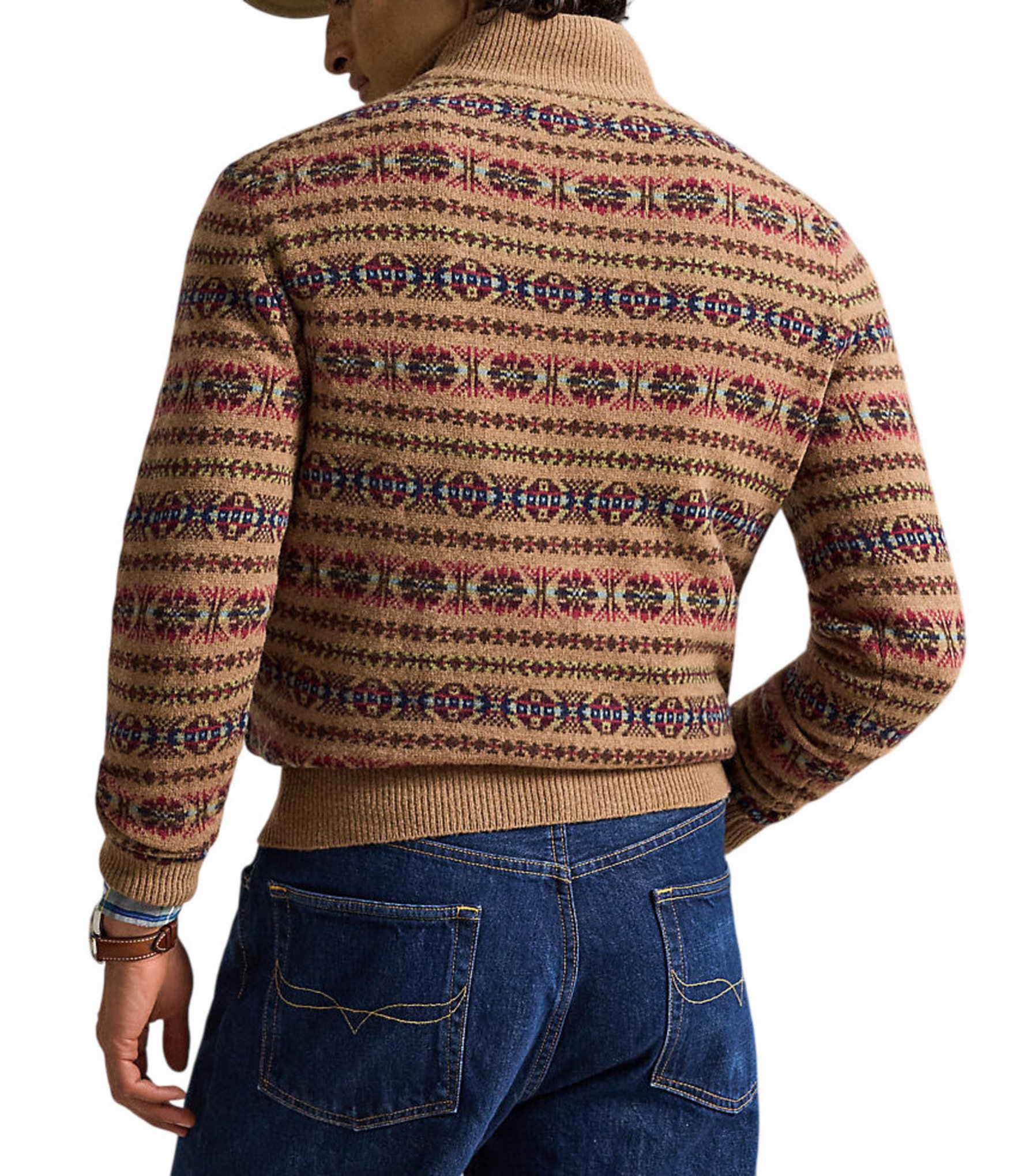 Polo Ralph Lauren Fair Isle Mockneck Wool Sweater