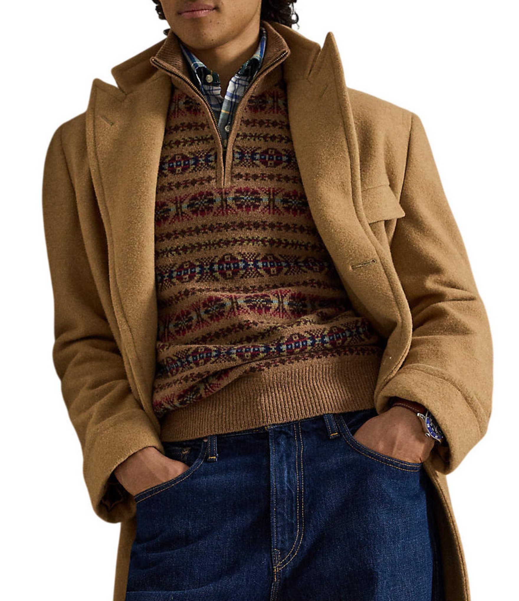 Polo Ralph Lauren Fair Isle Mockneck Wool Sweater