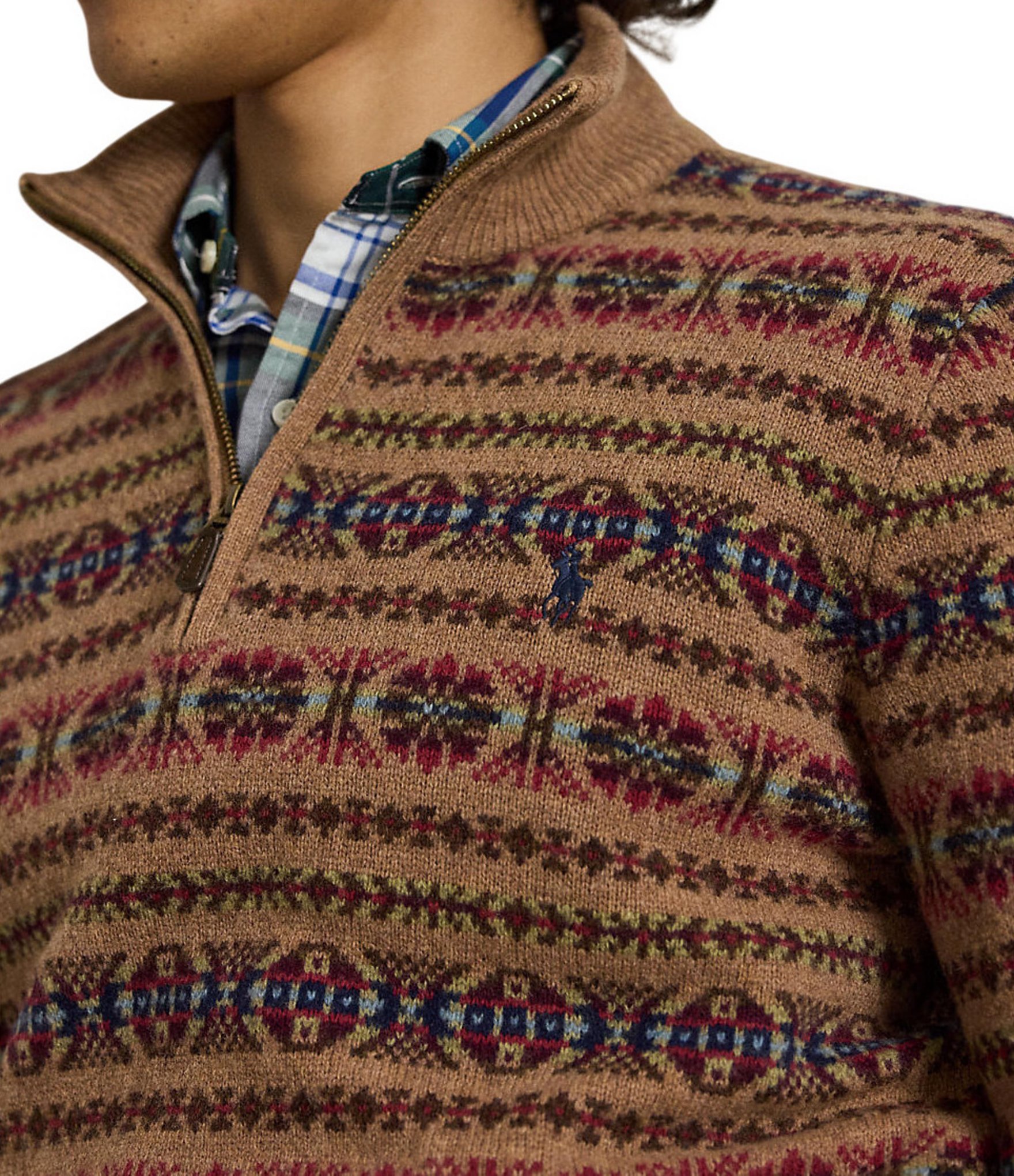 Polo Ralph Lauren Fair Isle Mockneck Wool Sweater