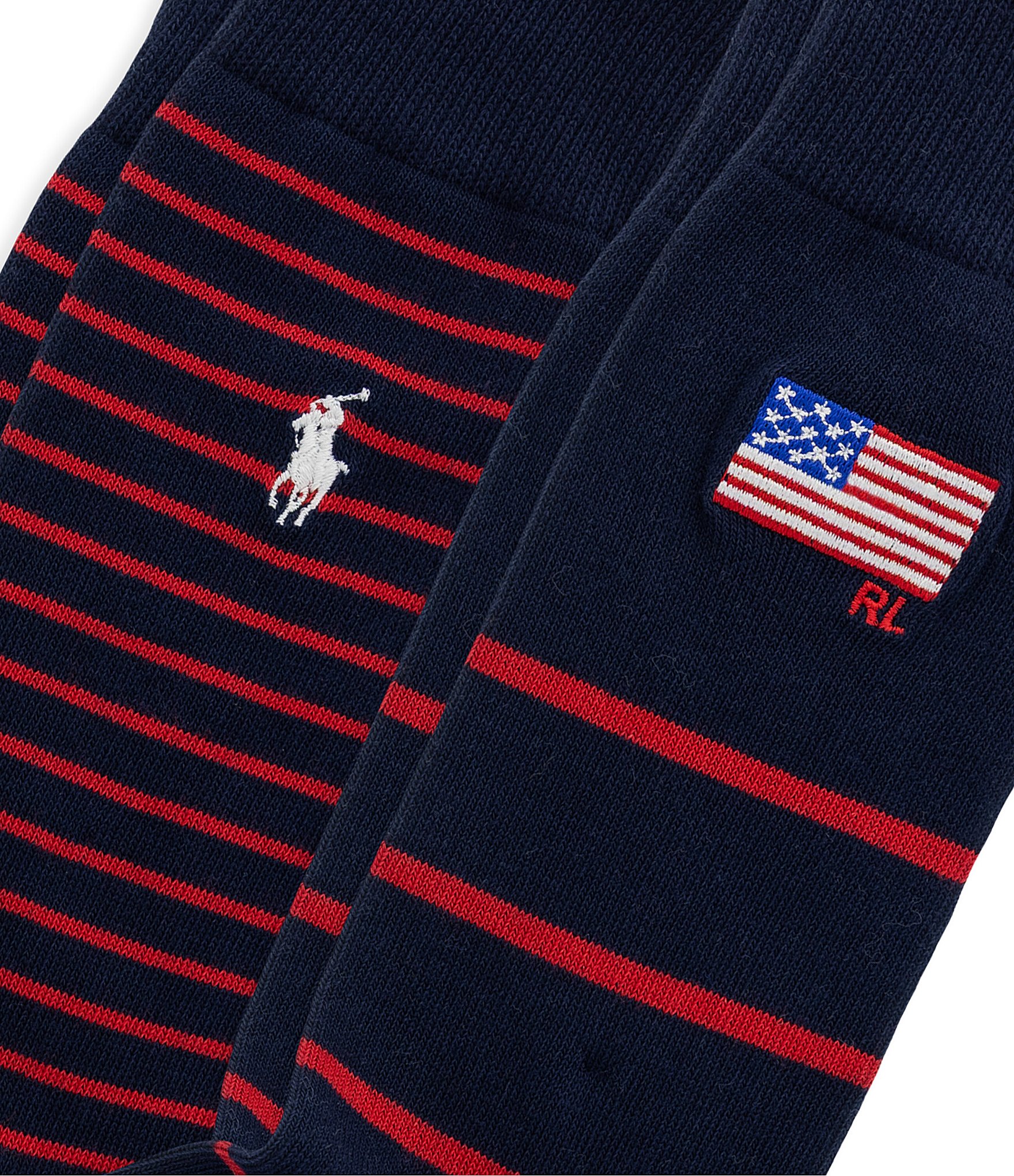 Polo Ralph Lauren Flag Striped Socks 2-Pack