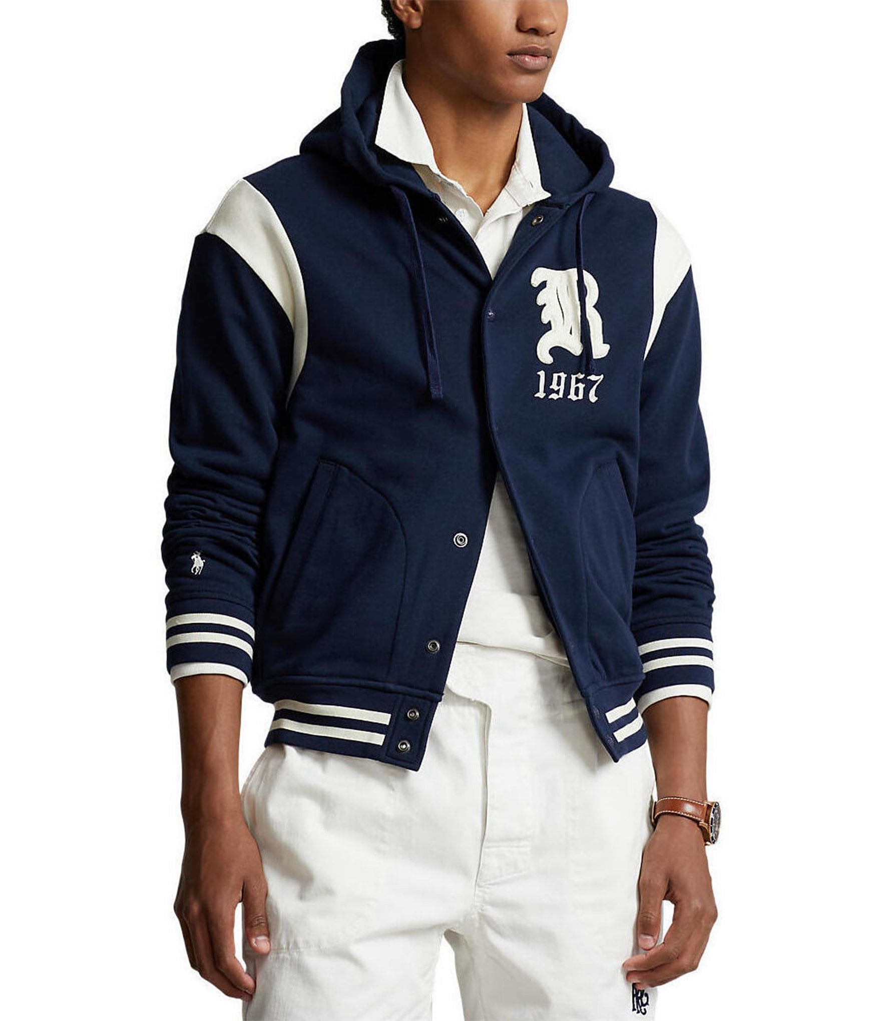 Polo Ralph Lauren Fleece Hooded Baseball Jacket | Dillard's