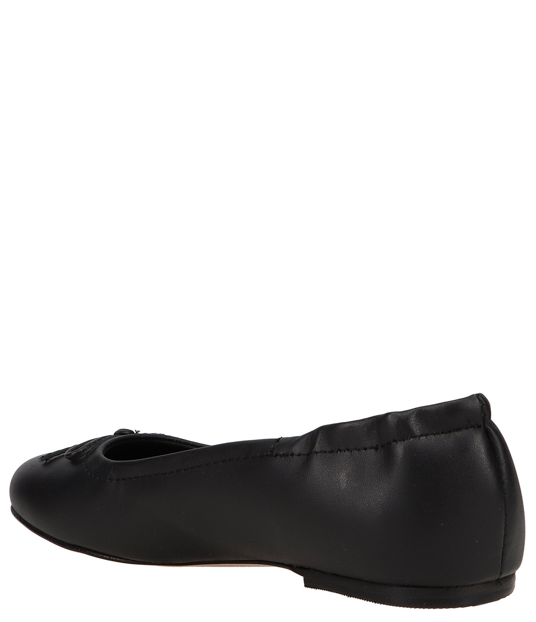 Polo Ralph Lauren Girls' Leather Bow Logo Ballet Flats (Youth)