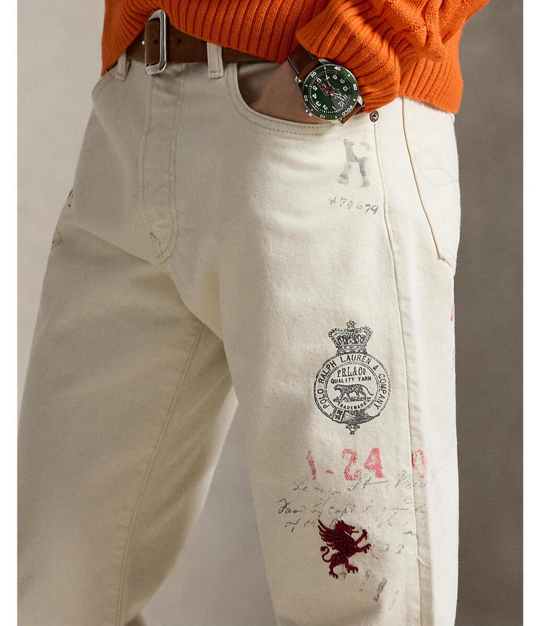 Polo Ralph Lauren Hampton Straight Fit Graphic Jeans