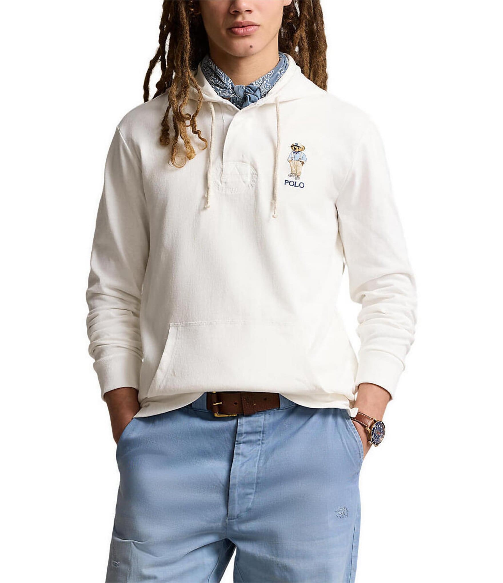 Polo Ralph Lauren Hemingway Bear Long Sleeve Rugby Hoodie