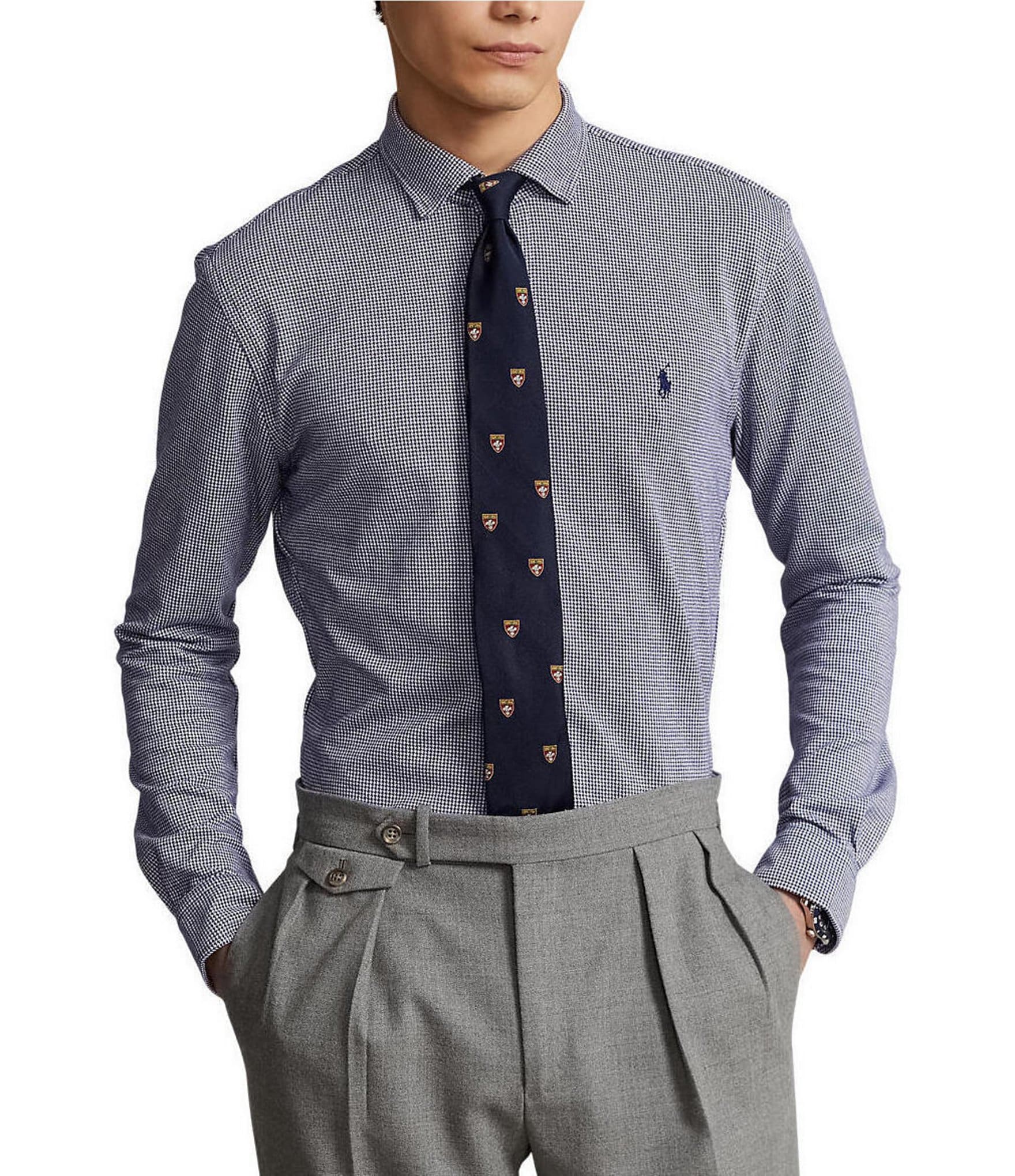 Polo Ralph Lauren Houndstooth Jacquard Long Sleeve Shirt | Dillard's